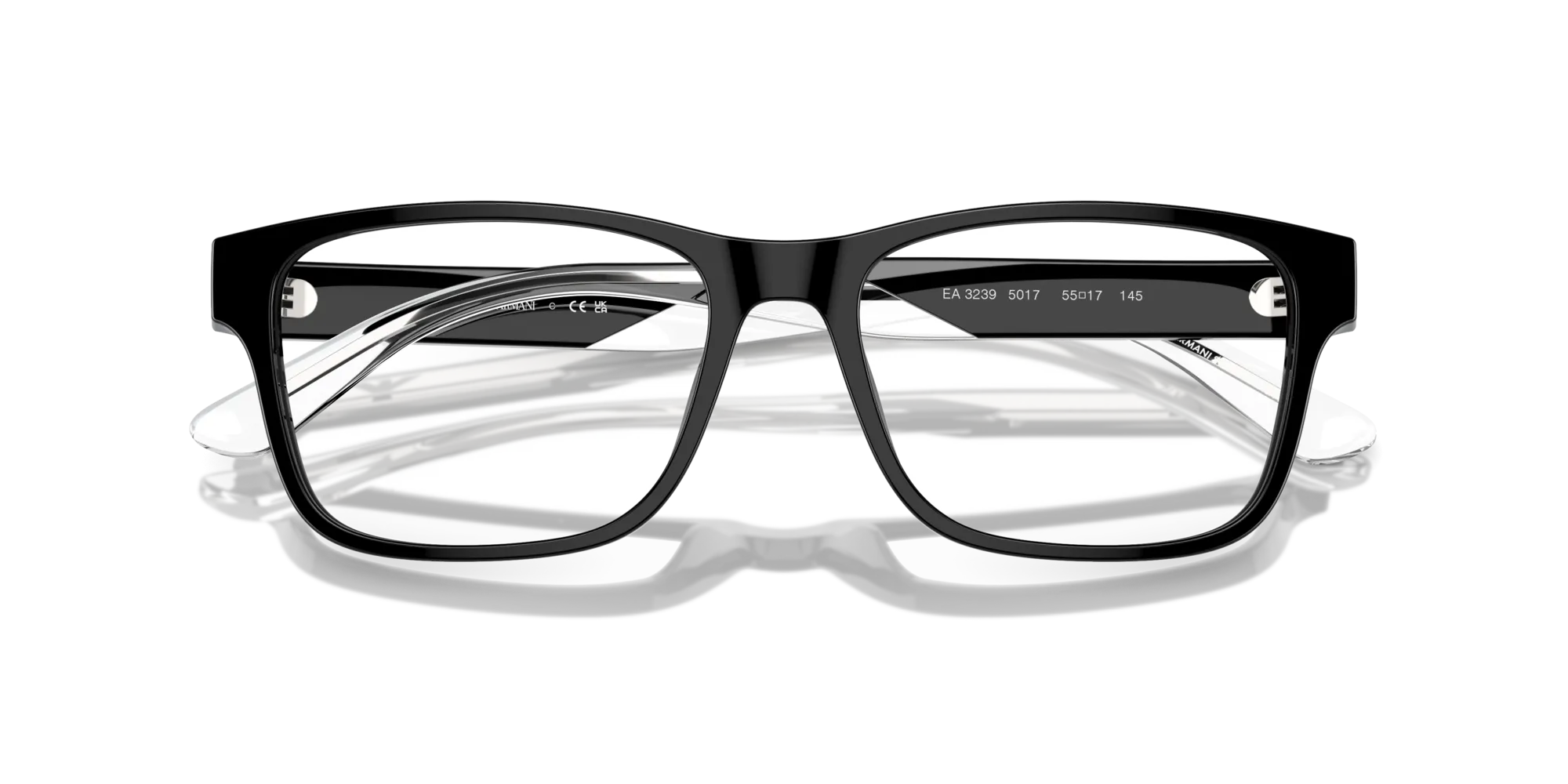 Emporio Armani EA3239 5017 Montature da vista Acetato Nero Squadrata Normale - immagine 2