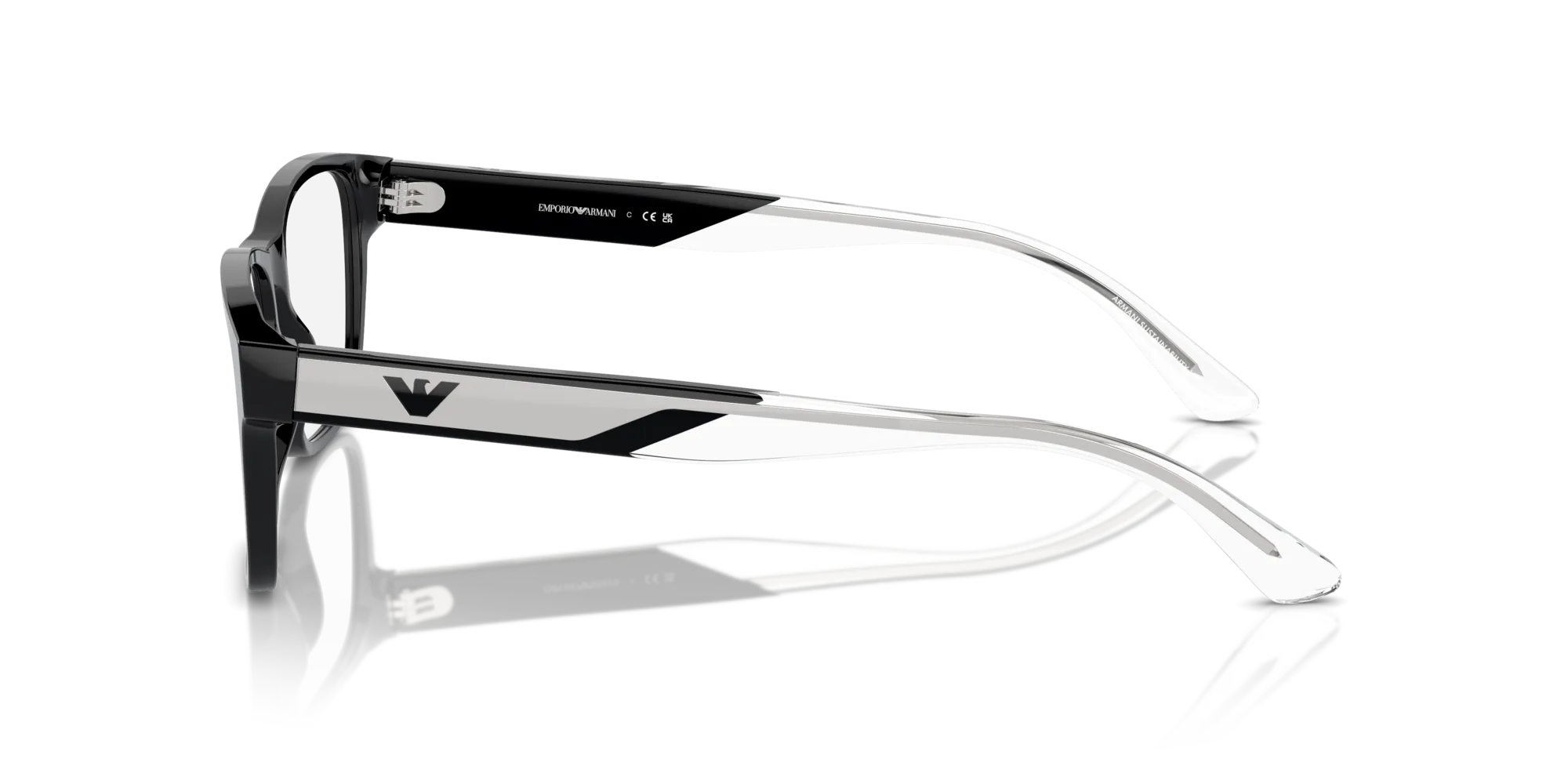 Emporio Armani EA3239 5017 Montature da vista Acetato Nero Squadrata Normale - immagine 4