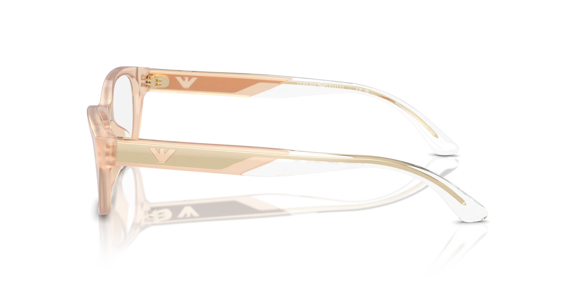 Emporio Armani EA3238U 6098 Montature da vista Acetato Beige Trasparente Cat Eye Normale - immagine 4