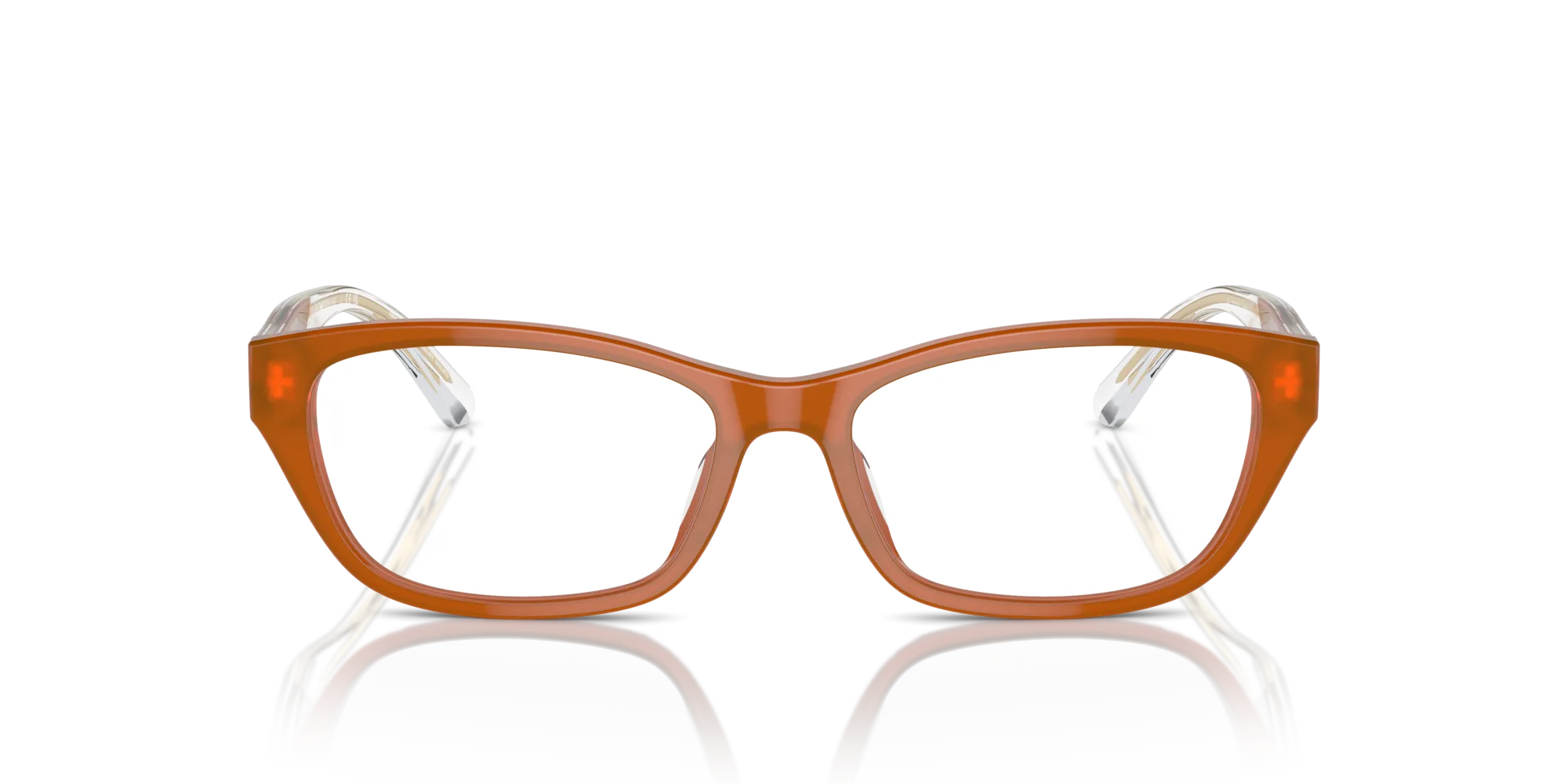 Emporio Armani EA3238U 6097 Montature da vista Acetato Arancione Trasparente Cat Eye Normale - immagine 3