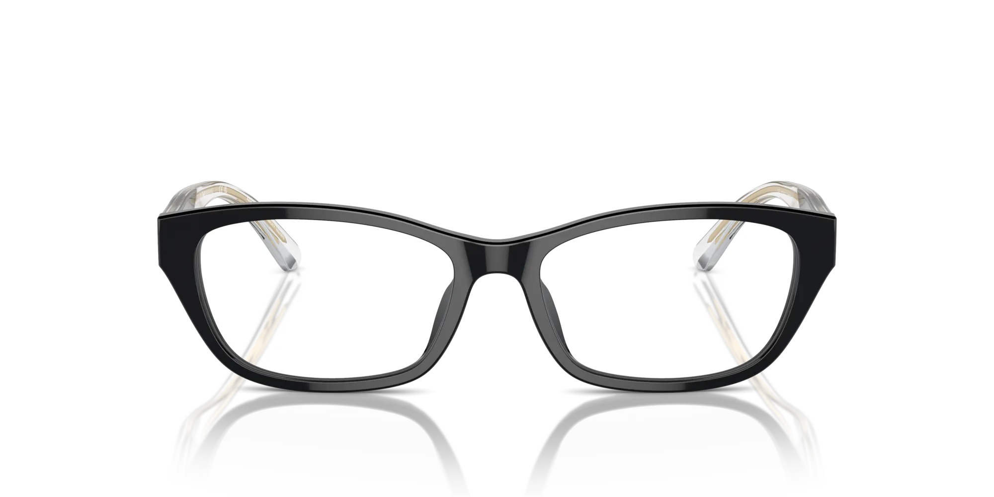 Emporio Armani EA3238U 5017 Montature da vista Acetato Nero Trasparente Cat Eye Normale - immagine 3