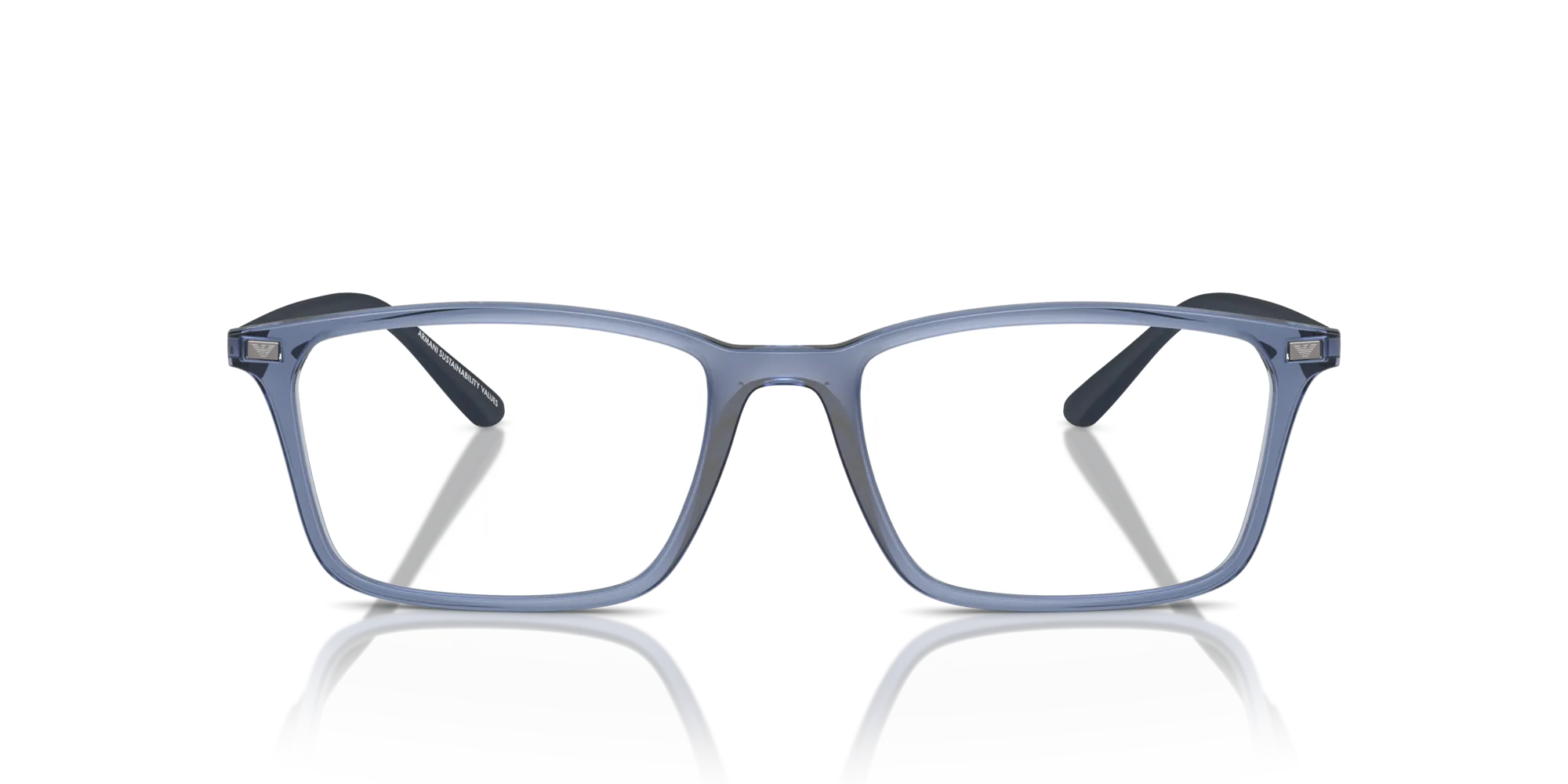 Emporio Armani EA3237 6108 Montature da vista Iniettato Blu Trasparente Squadrata Normale - immagine 3