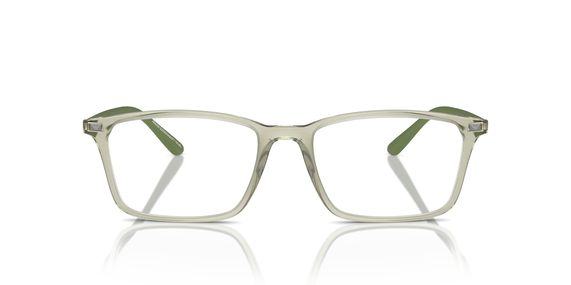 Emporio Armani EA3237 6107 Montature da vista Iniettato Verde Trasparente Squadrata Normale - immagine 3