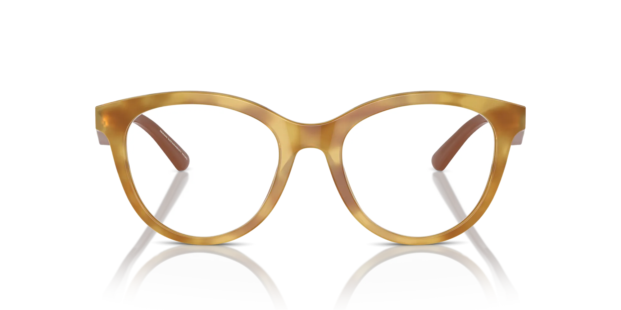 Emporio Armani EA3236 6115 Montature da vista Acetato Marrone Trasparente Cat Eye Normale - immagine 3