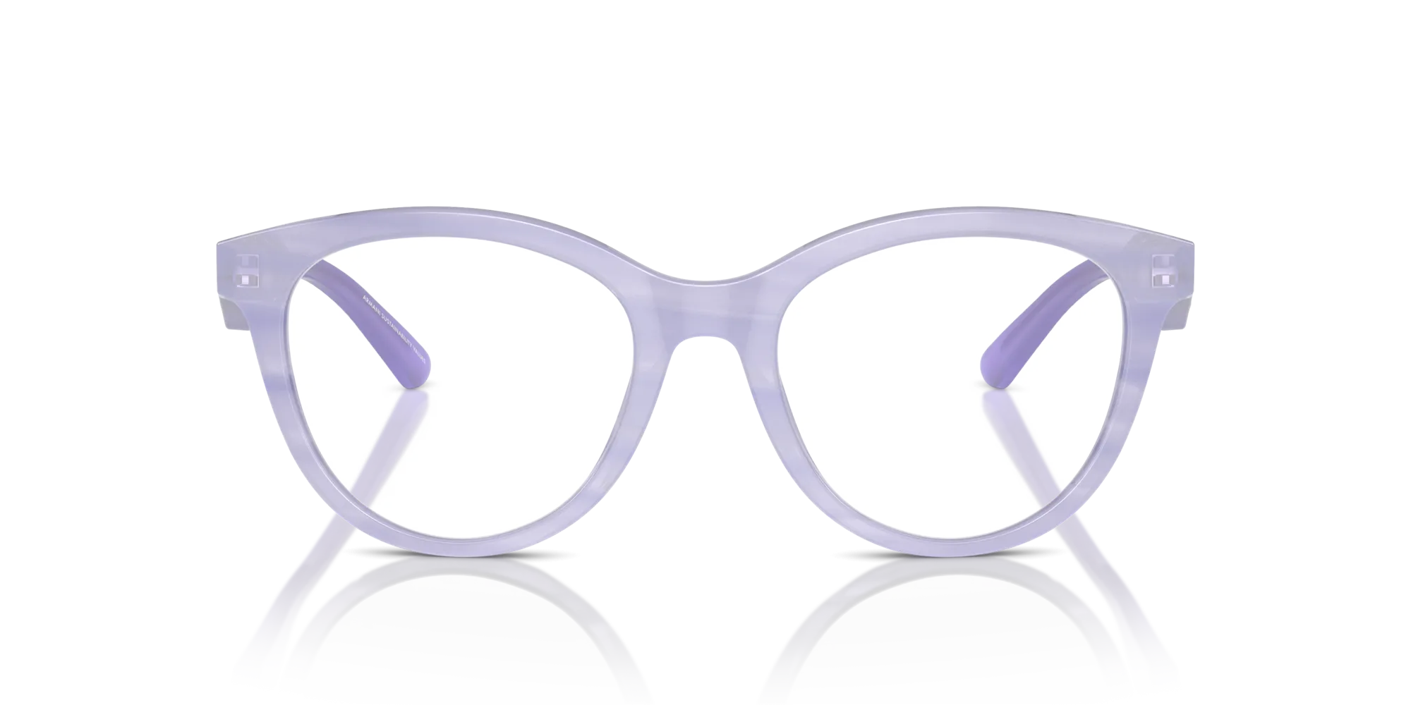 Emporio Armani EA3236 6113 Montature da vista Acetato Viola Trasparente Cat Eye Normale - immagine 3