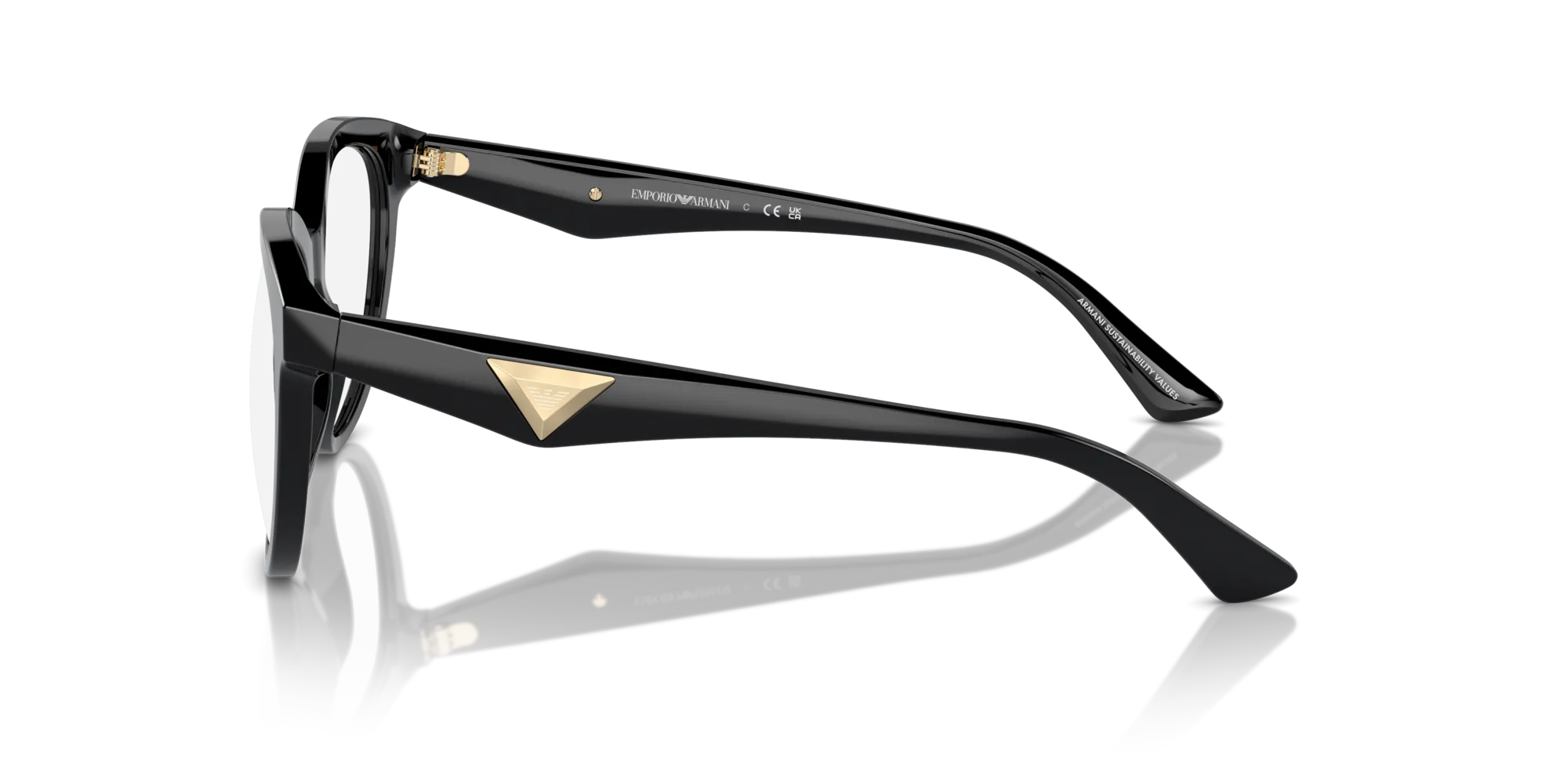 Emporio Armani EA3236 5017 Montature da vista Acetato Nero Cat Eye Normale - immagine 4