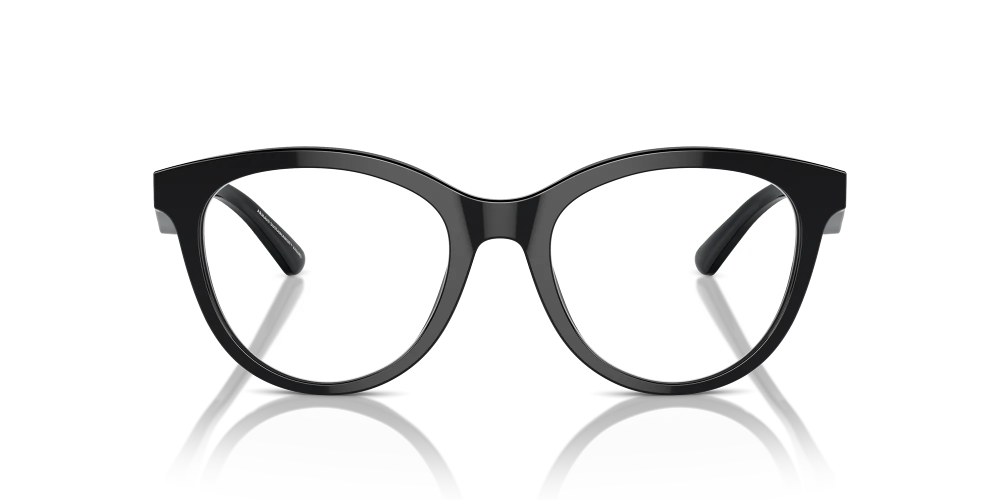 Emporio Armani EA3236 5017 Montature da vista Acetato Nero Trasparente Cat Eye Normale - immagine 3