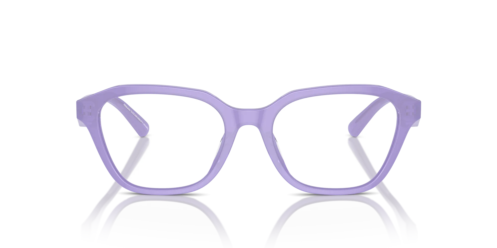 Emporio Armani EA3235U 6117 Montature da vista Acetato Viola Trasparente Geometrica Normale - immagine 3