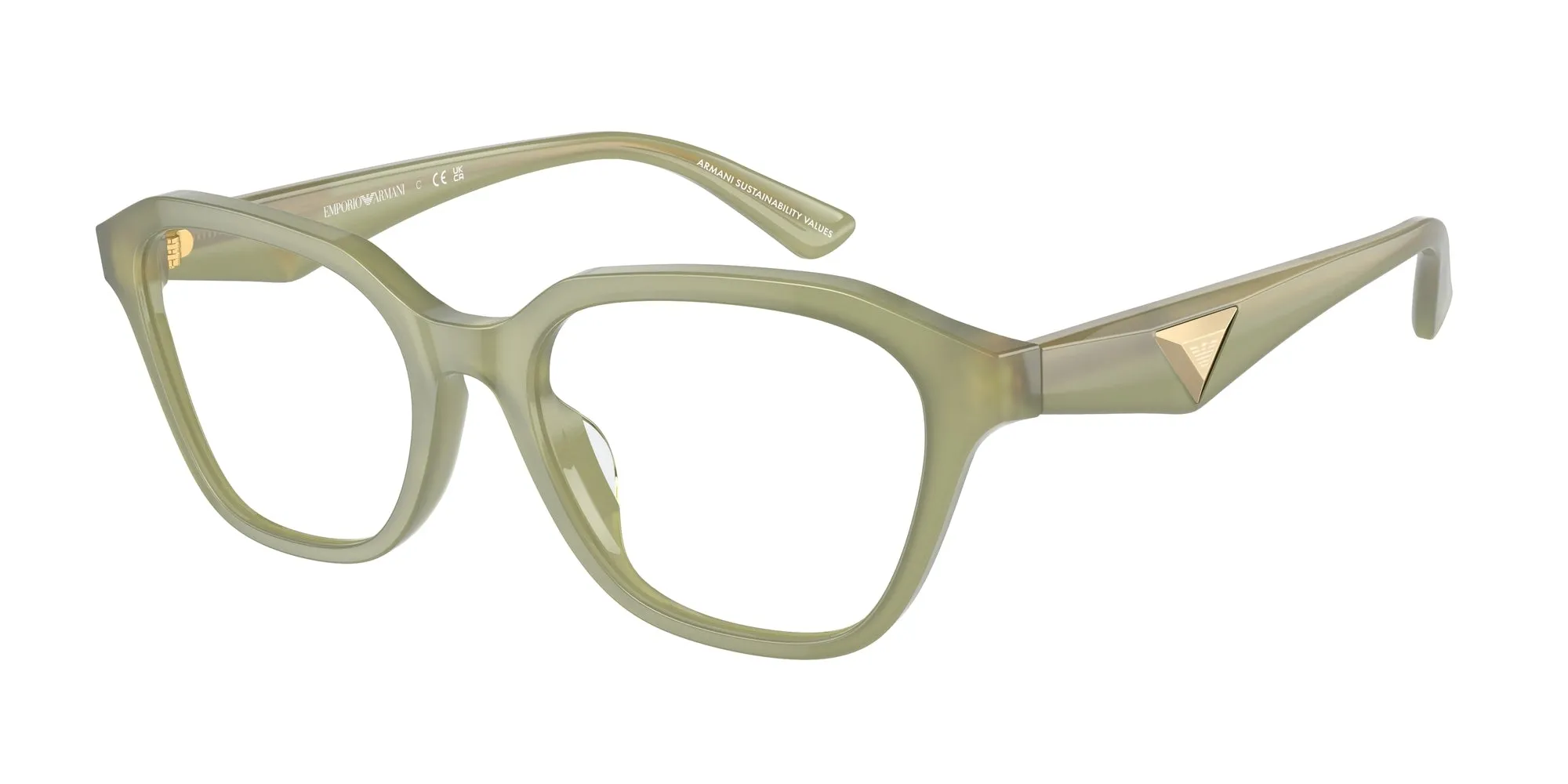 Emporio Armani EA3235U 6116 Montature da vista Acetato Verde Geometrica Normale - immagine 1