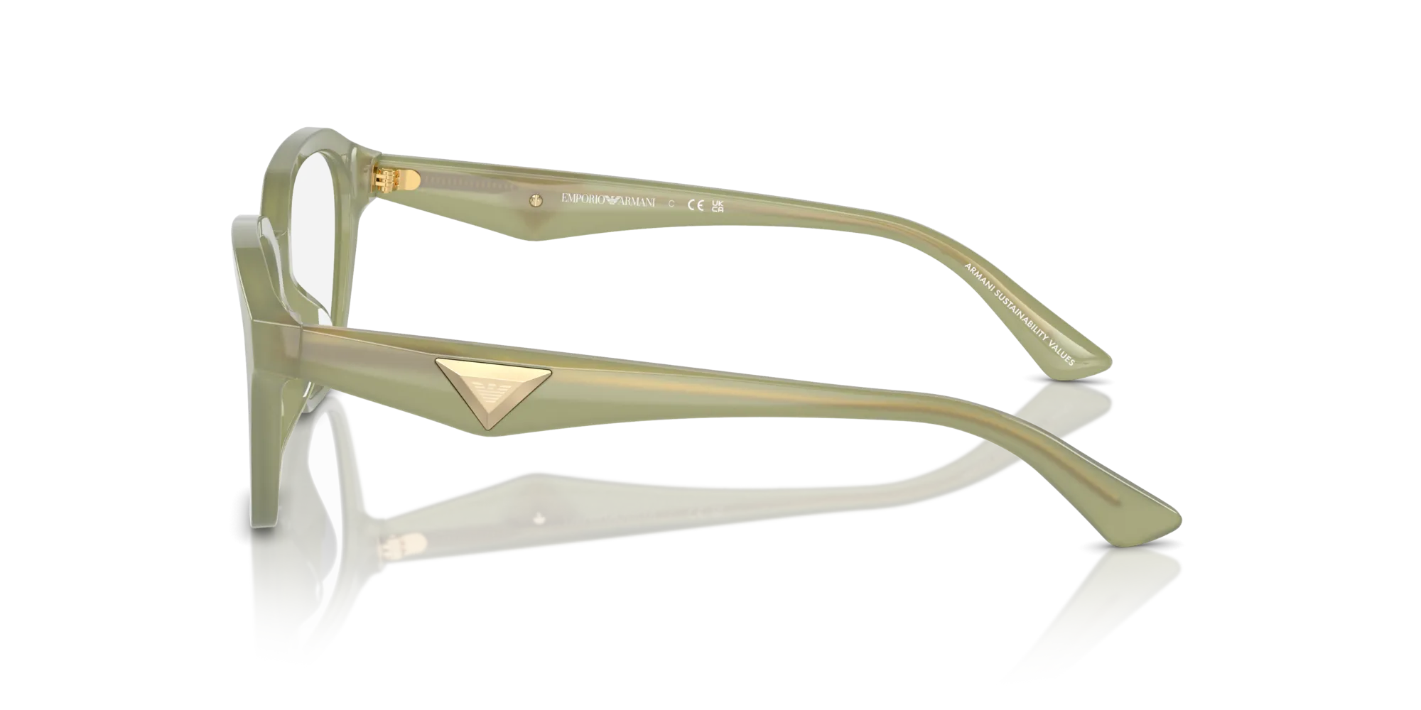 Emporio Armani EA3235U 6116 Montature da vista Acetato Verde Geometrica Normale - immagine 4