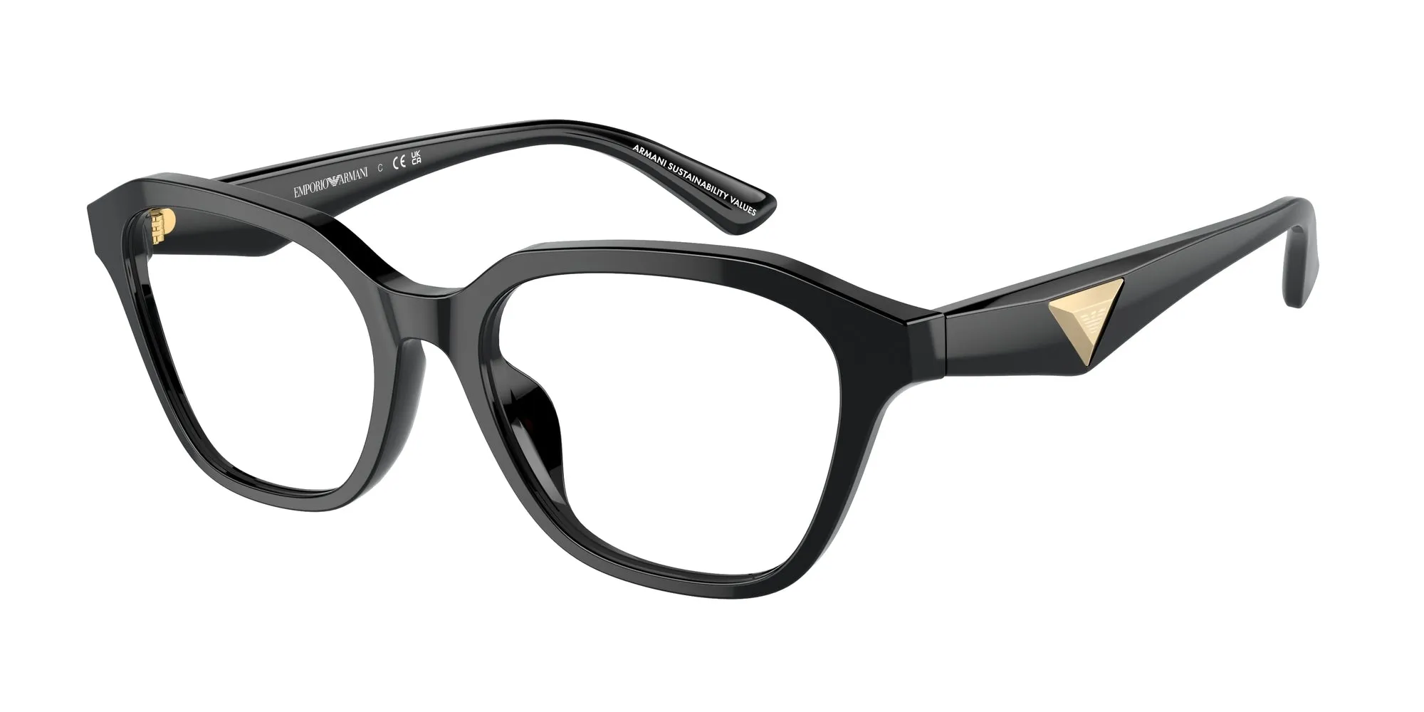 Emporio Armani EA3235U 5017 Montature da vista Acetato Nero Geometrica Normale - immagine 1