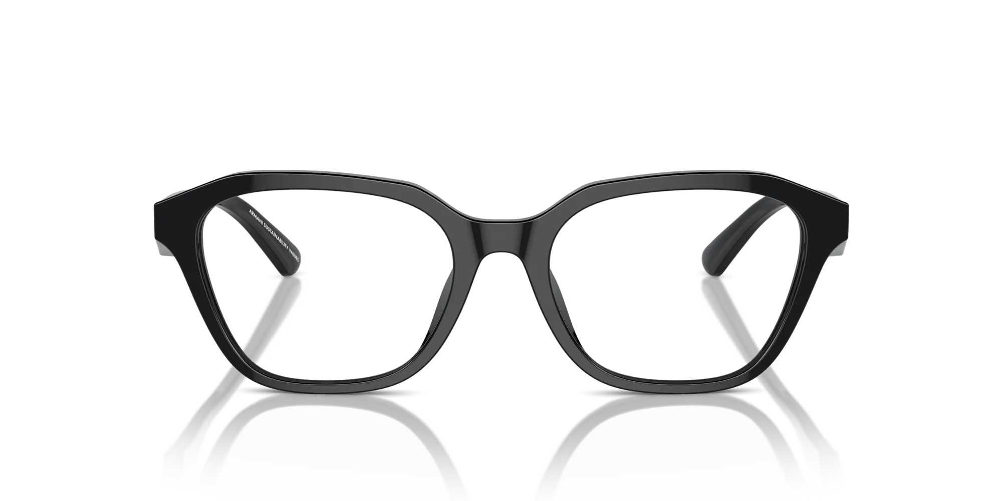 Emporio Armani EA3235U 5017 Montature da vista Acetato Nero Trasparente Geometrica Normale - immagine 3