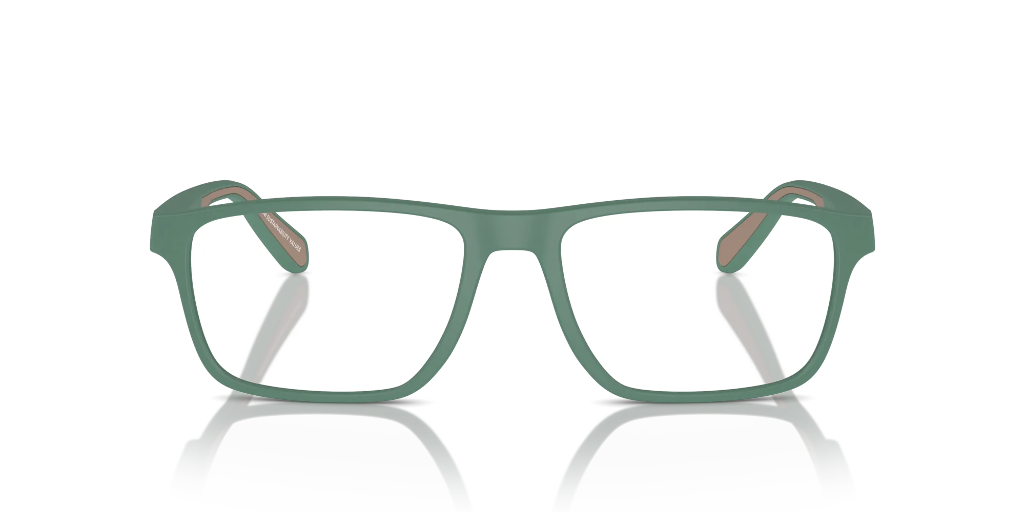 Emporio Armani EA3233 6102 Montature da vista Iniettato Verde Trasparente Squadrata Normale - immagine 3