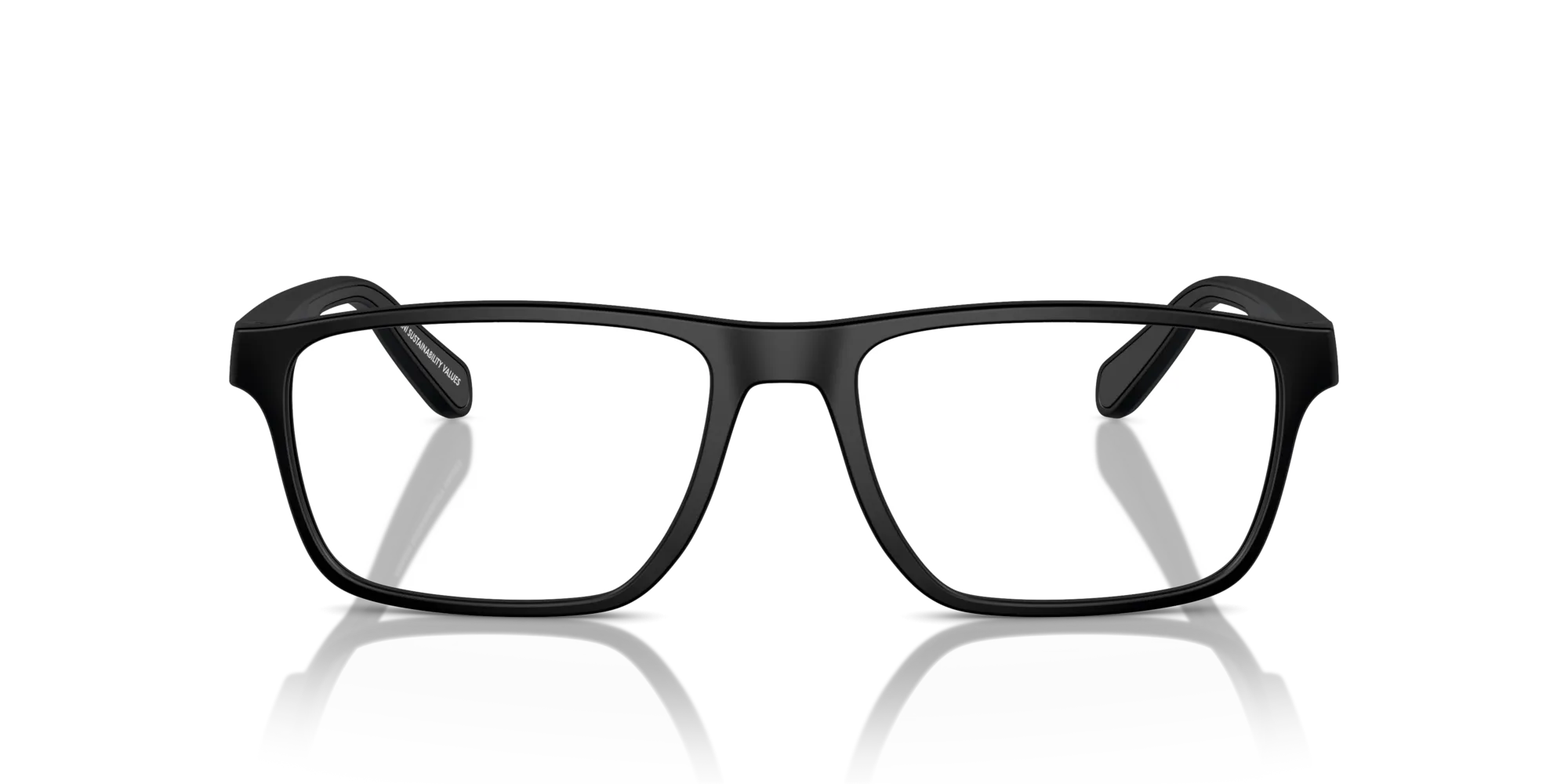 Emporio Armani EA3233 5001 Montature da vista Iniettato Nero Trasparente Squadrata Normale - immagine 3