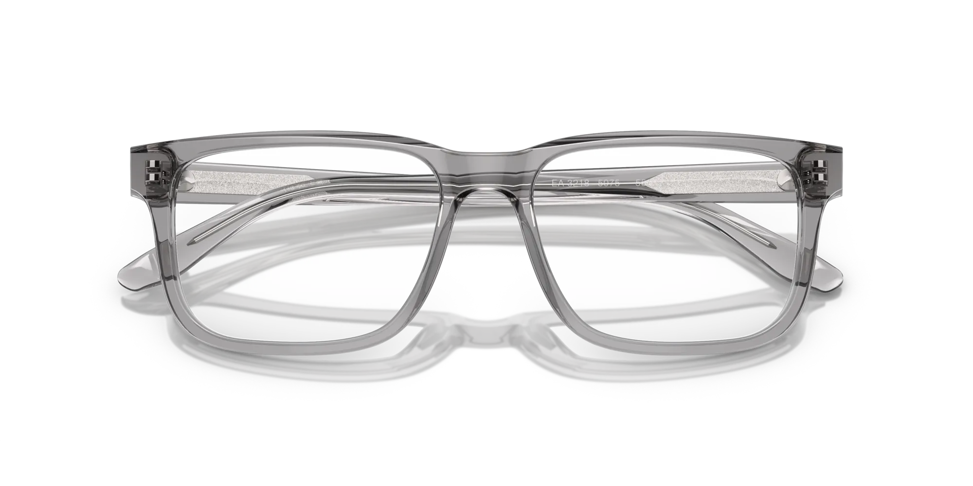Emporio Armani EA3218 5075 Montature da vista Acetato Grigio Trasparente Squadrata Normale - immagine 2