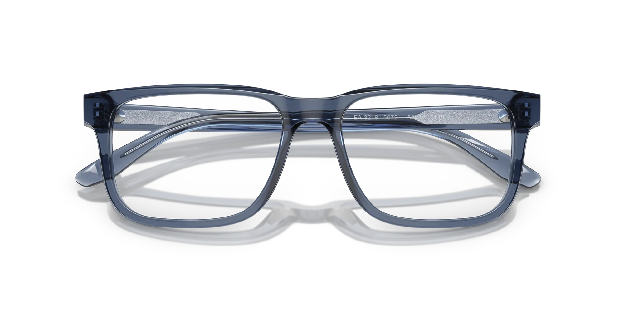Emporio Armani EA3218 5072 Montature da vista Acetato Blu Trasparente Squadrata Normale - immagine 2
