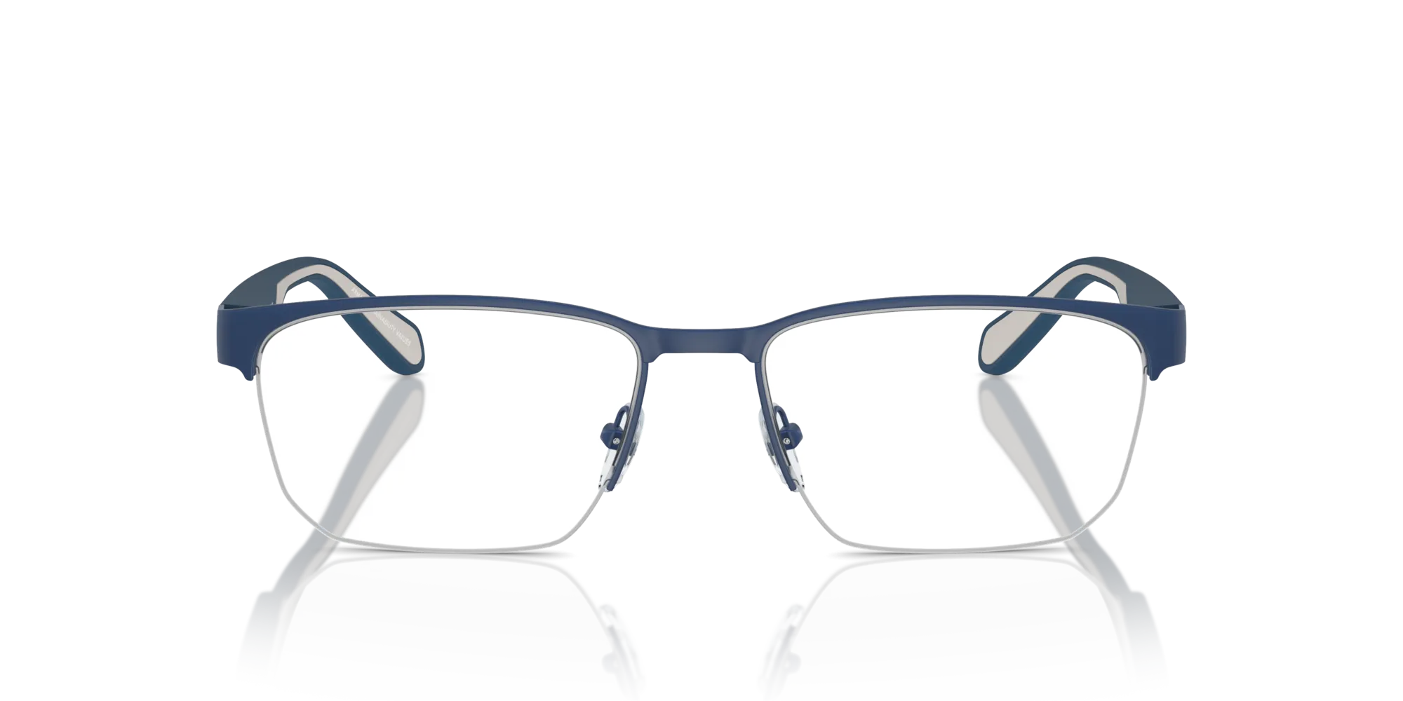 Emporio Armani EA1162 3050 Montature da vista Metallo Blu Trasparente Geometrica Normale - immagine 3