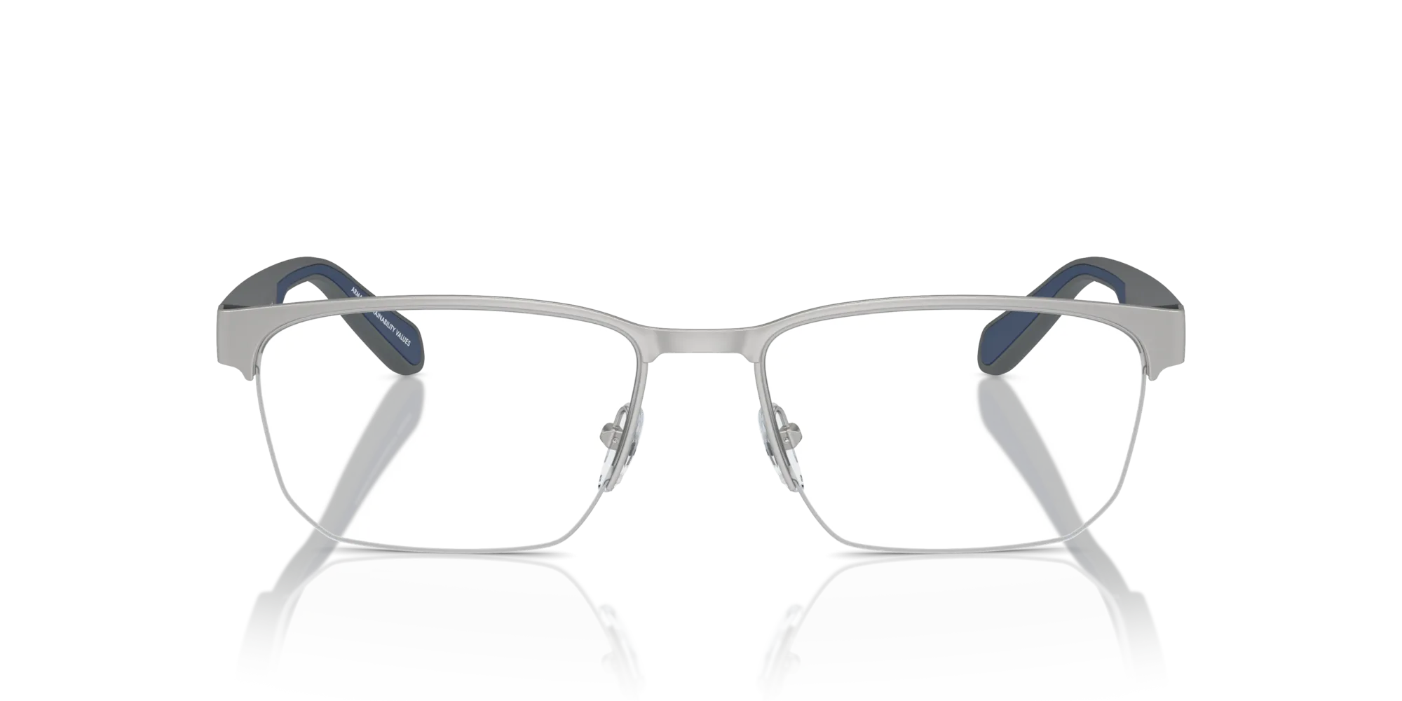 Emporio Armani EA1162 3045 Montature da vista Metallo Argento Trasparente Geometrica Normale - immagine 3