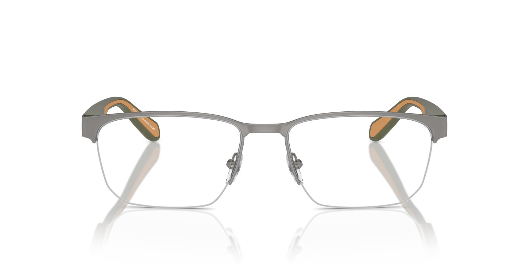 Emporio Armani EA1162 3003 Montature da vista Metallo Grigio Trasparente Geometrica Normale - immagine 3