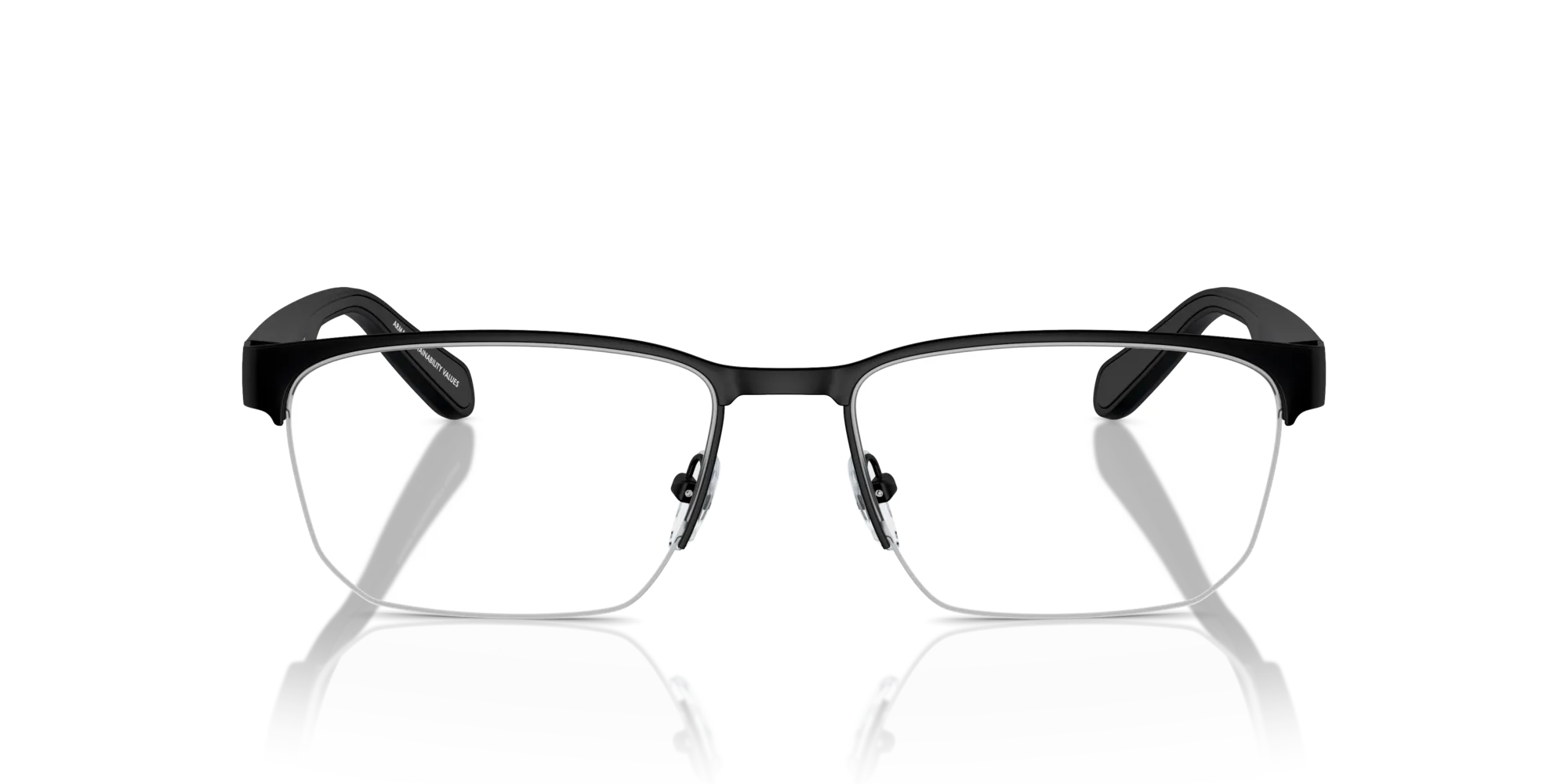 Emporio Armani EA1162 3001 Montature da vista Metallo Nero Geometrica Normale - immagine 3