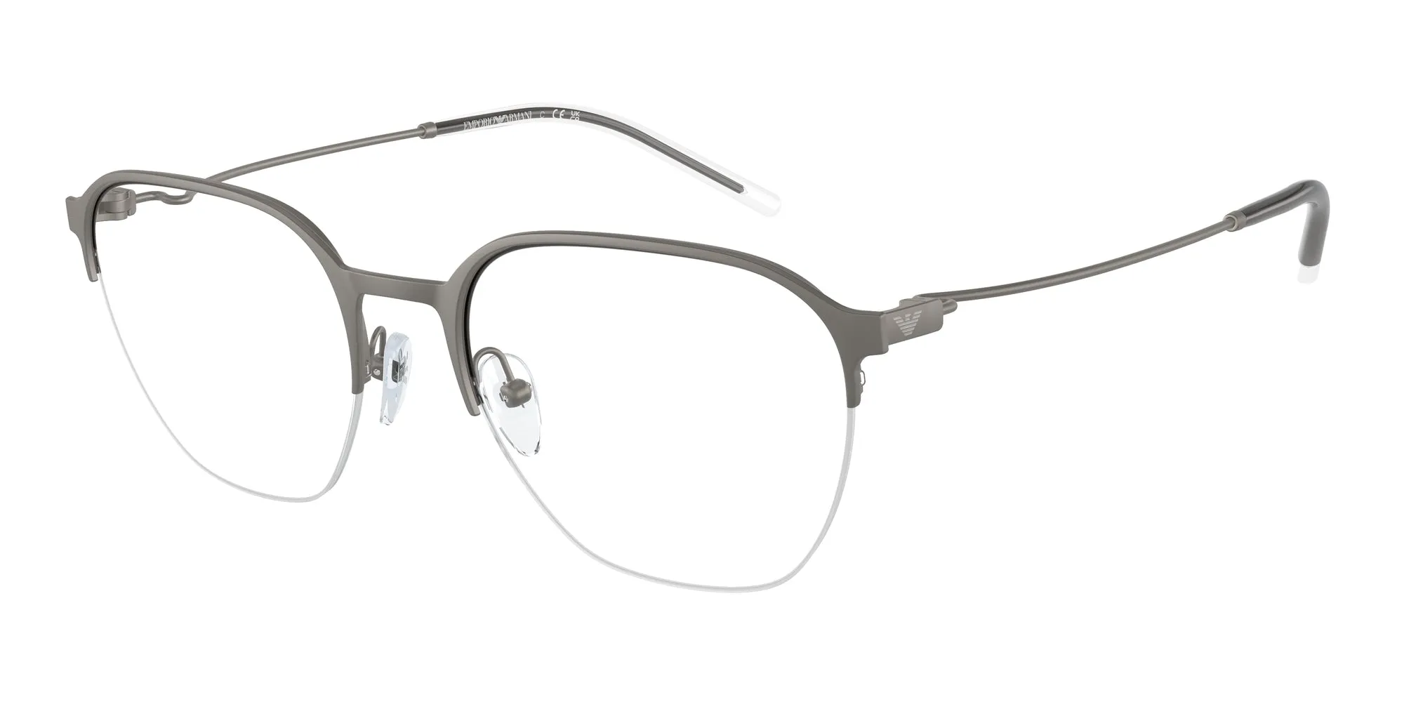 Emporio Armani EA1160 3003 Montature da vista Metallo Grigio Trasparente Pantos Normale - immagine 1