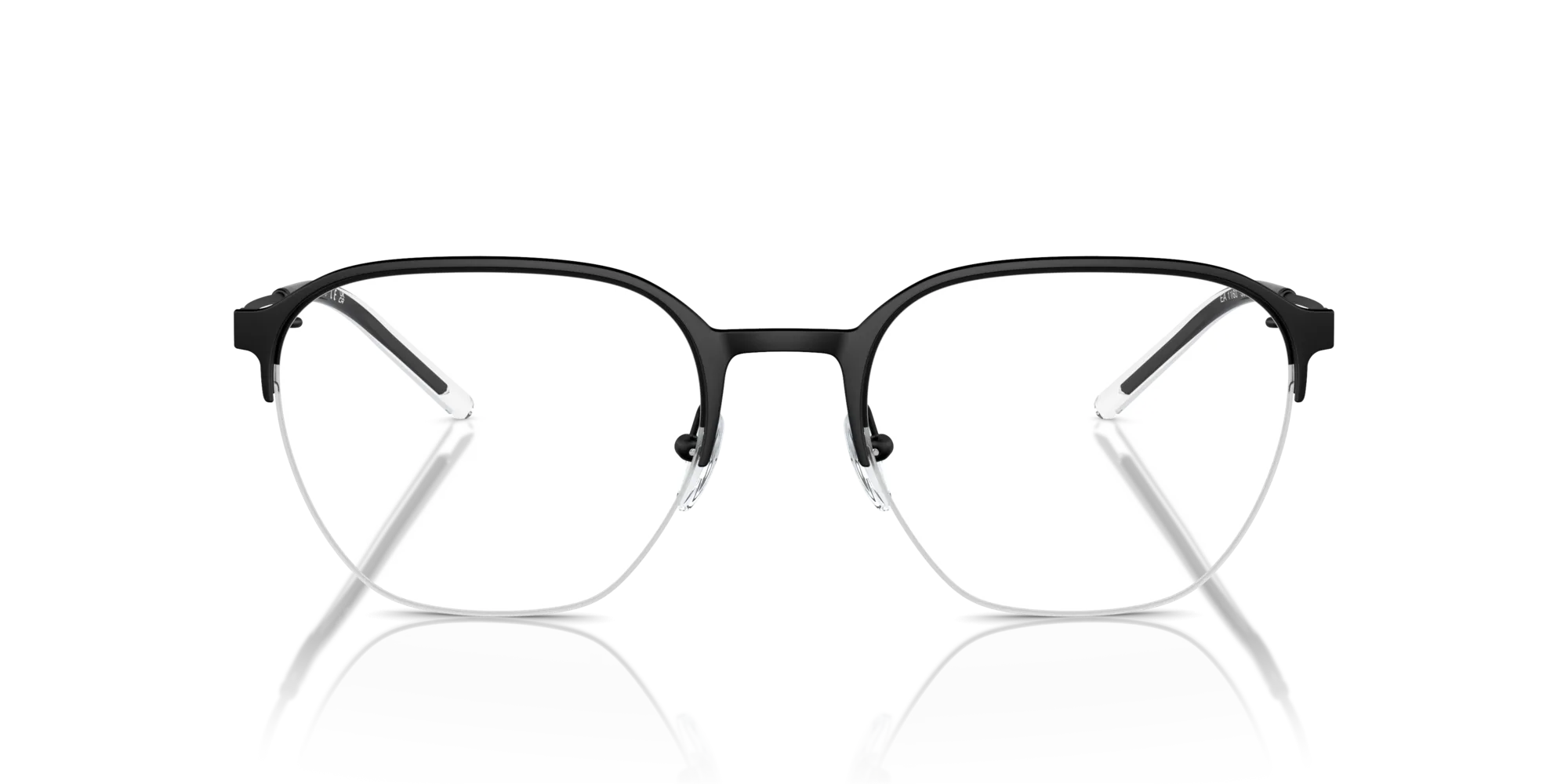 Emporio Armani EA1160 3001 Montature da vista Metallo Nero Trasparente Pantos Normale - immagine 3