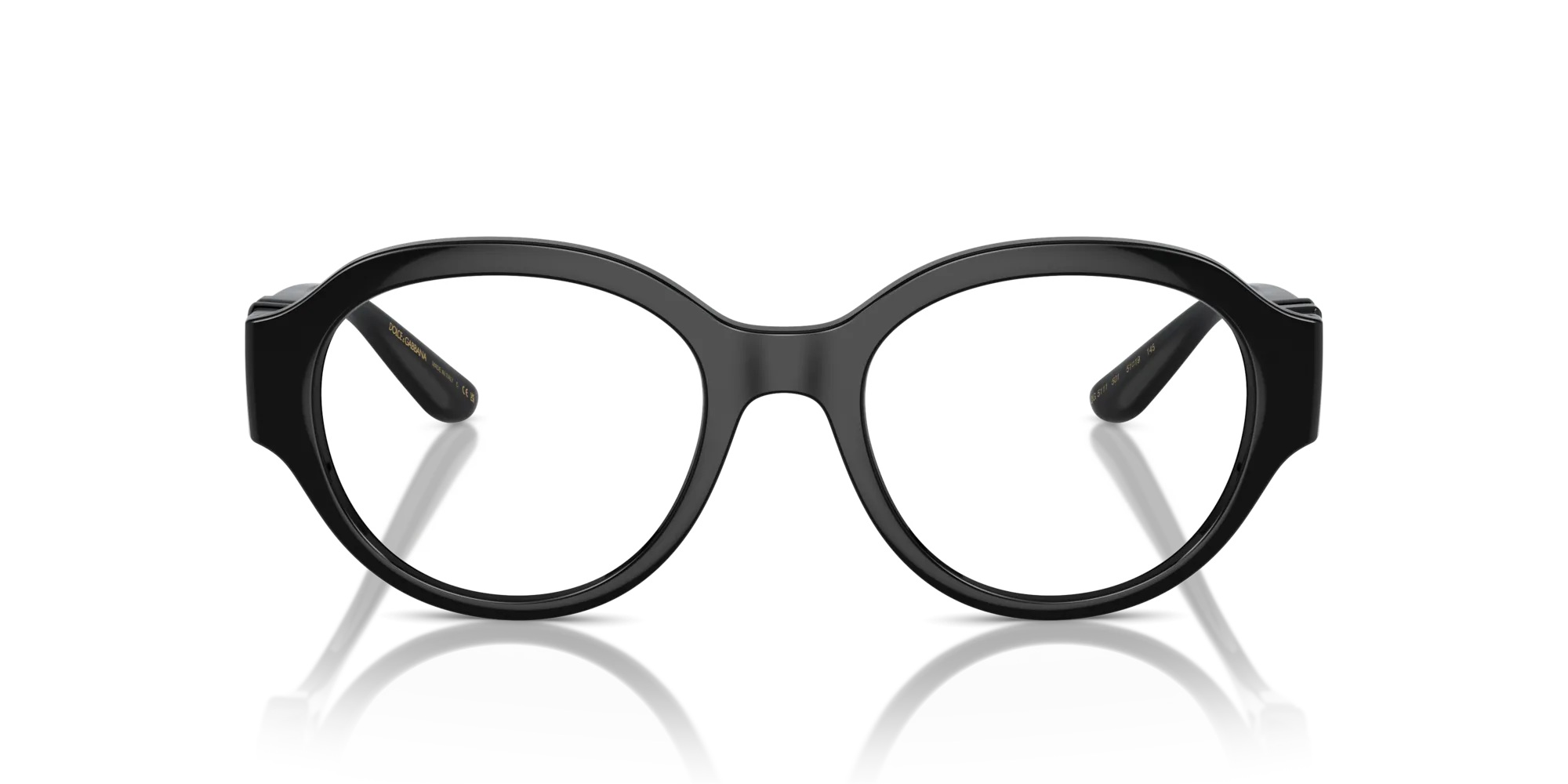 Dolce & Gabbana DG5111 501 Montature da vista Iniettato Nero Trasparente Pantos Normale - immagine 3