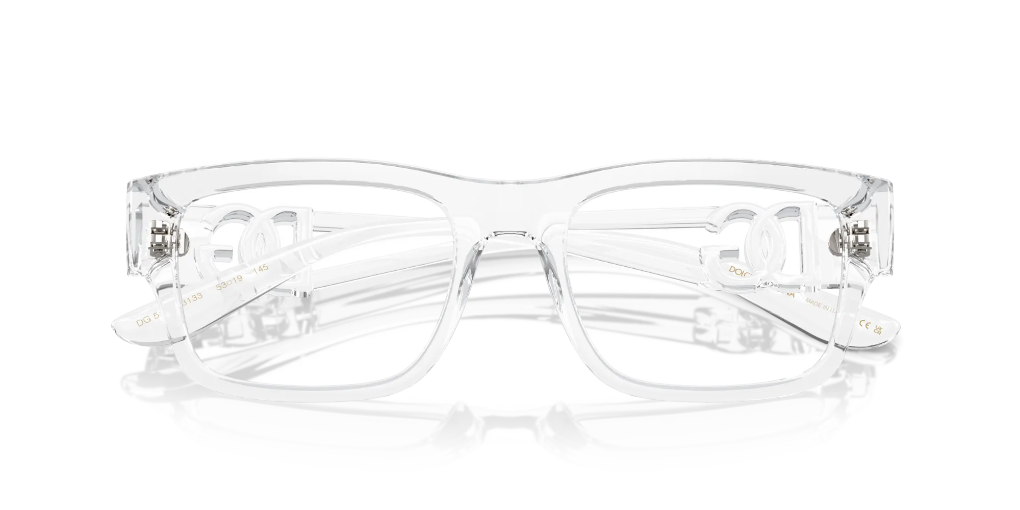 Dolce & Gabbana DG5110 3133 Montature da vista Iniettato Trasparente Trasparente Squadrata Normale - immagine 2