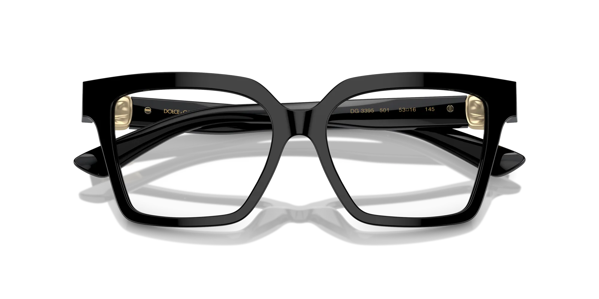 Dolce & Gabbana DG3395 501 Montature da vista Acetato Nero Squadrata Normale - immagine 2