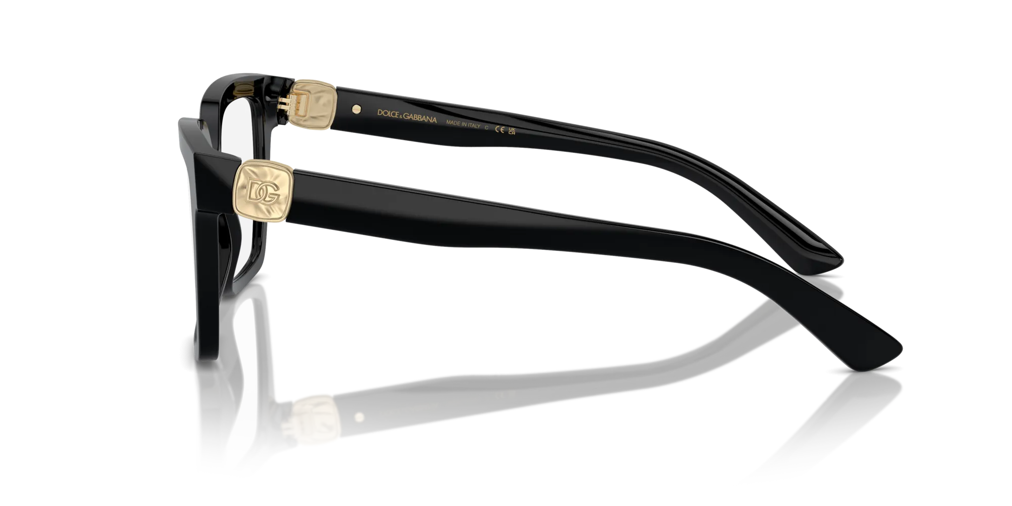 Dolce & Gabbana DG3395 501 Montature da vista Acetato Nero Squadrata Normale - immagine 4