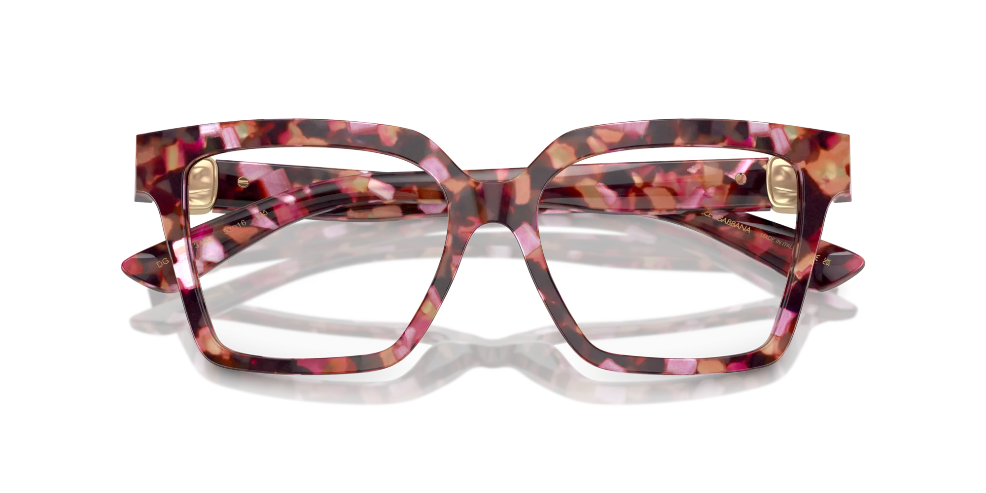 Dolce & Gabbana DG3395 3440 Montature da vista Acetato Rosa Trasparente Squadrata Normale - immagine 2