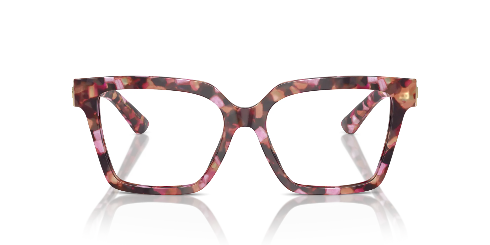 Dolce & Gabbana DG3395 3440 Montature da vista Acetato Rosa Trasparente Squadrata Normale - immagine 3