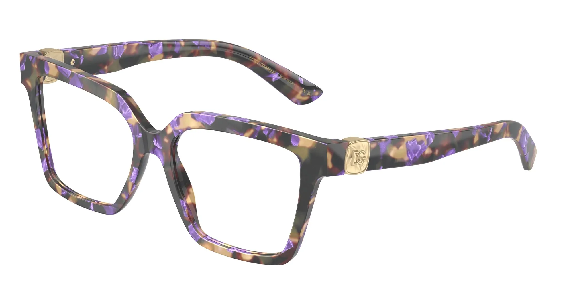 Dolce & Gabbana DG3395 3439 Montature da vista Acetato Blu Trasparente Squadrata Normale - immagine 1
