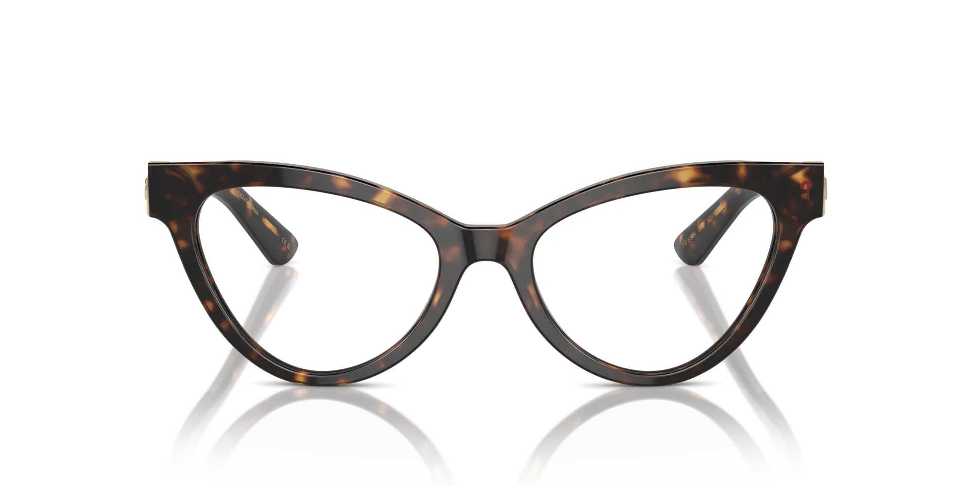 Dolce & Gabbana DG3394 502 Montature da vista Acetato Tartaruga Trasparente Cat Eye Normale - immagine 3