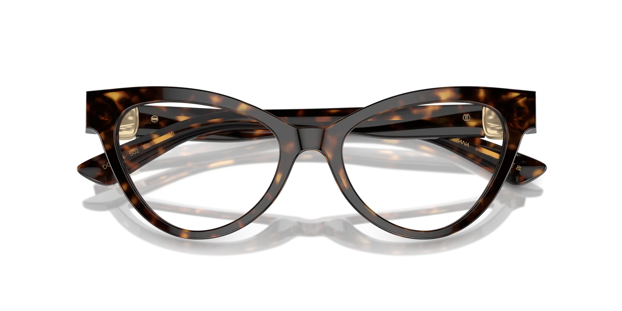Dolce & Gabbana DG3394 502 Montature da vista Acetato Tartaruga Trasparente Cat Eye Normale - immagine 2