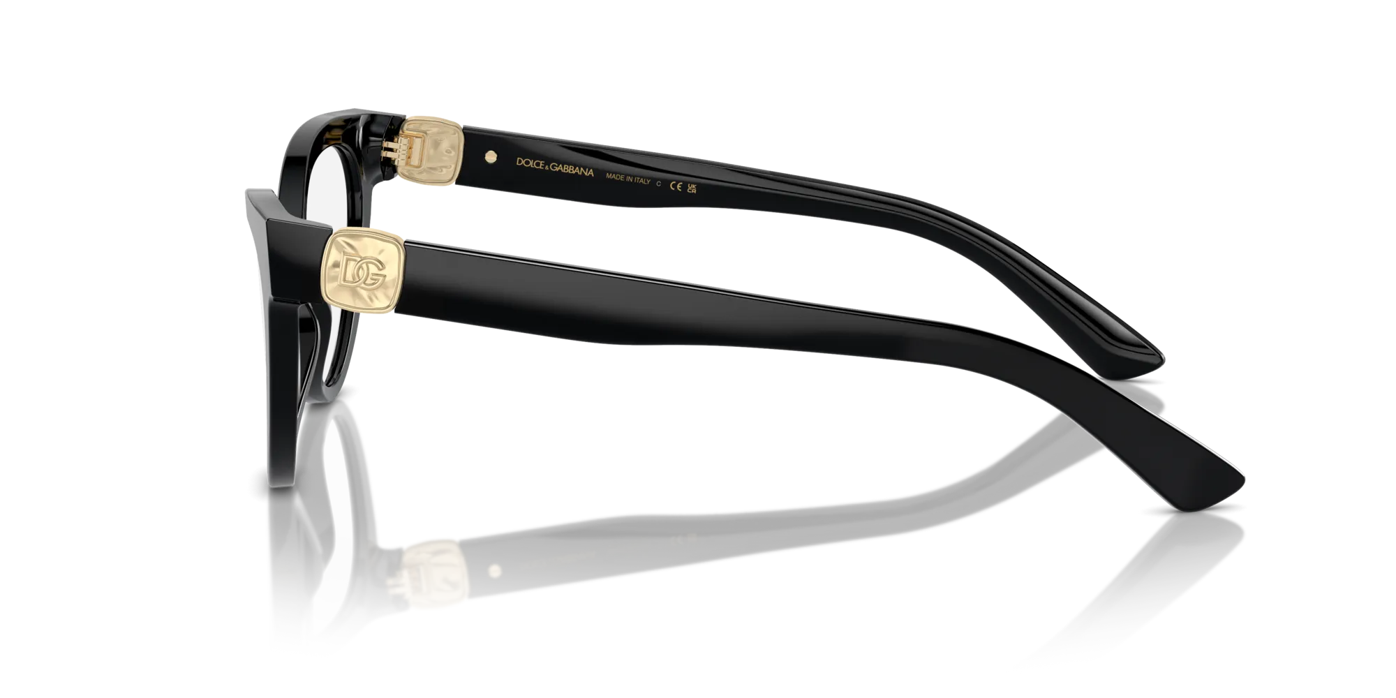 Dolce & Gabbana DG3394 501 Montature da vista Acetato Nero Trasparente Cat Eye Normale - immagine 4