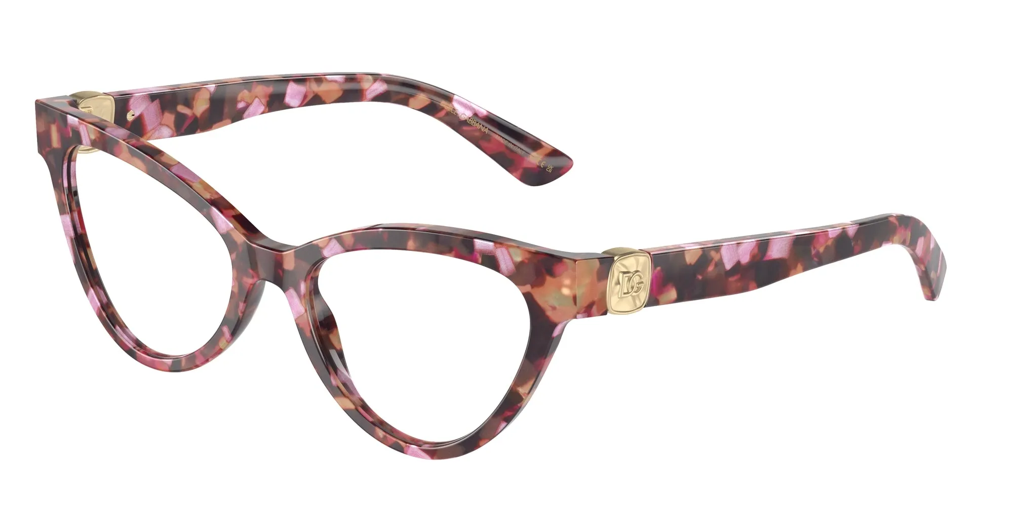 Dolce & Gabbana DG3394 3440 Montature da vista Acetato Rosa Trasparente Cat Eye Normale - immagine 1