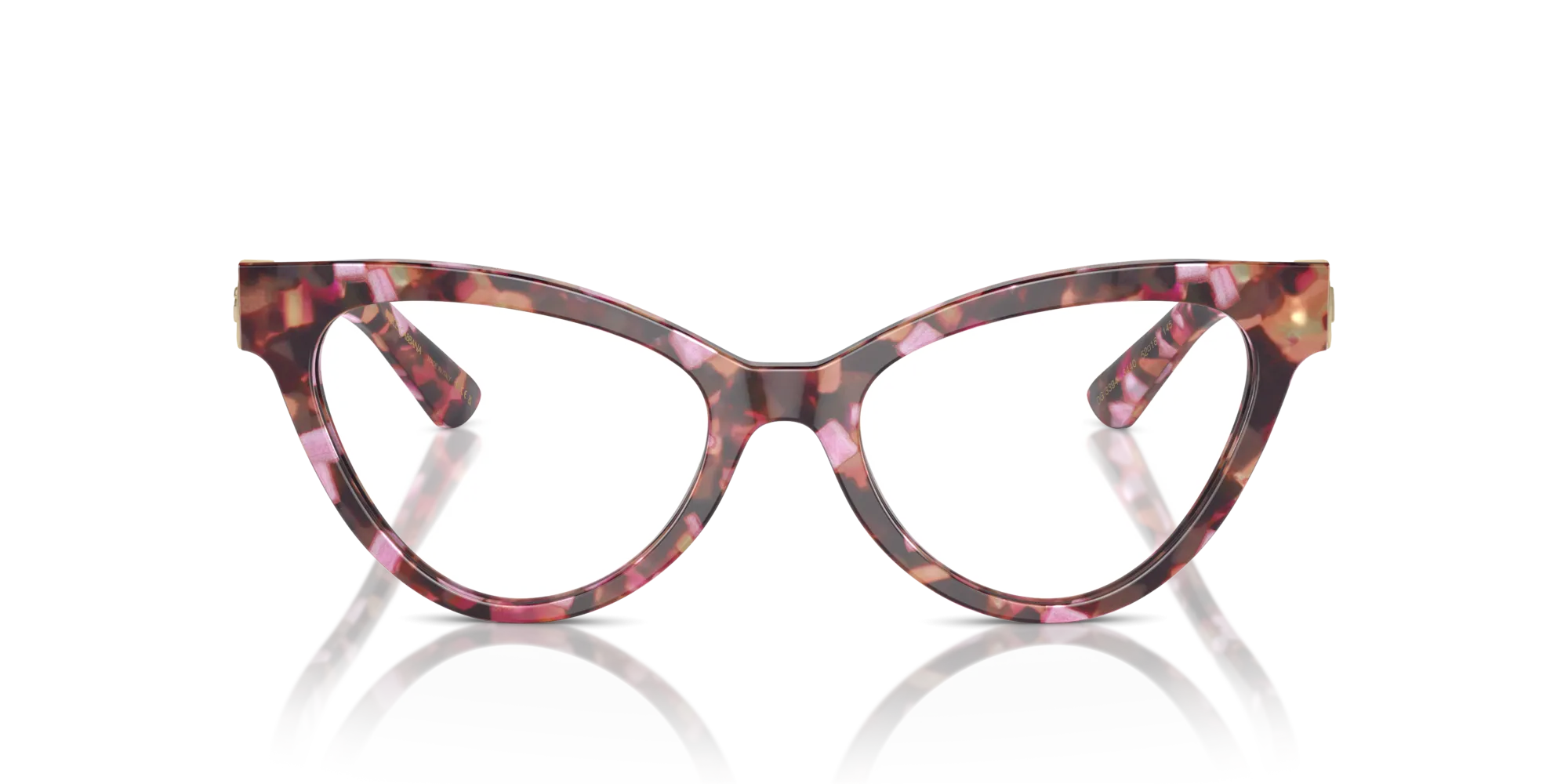 Dolce & Gabbana DG3394 3440 Montature da vista Acetato Rosa Trasparente Cat Eye Normale - immagine 3