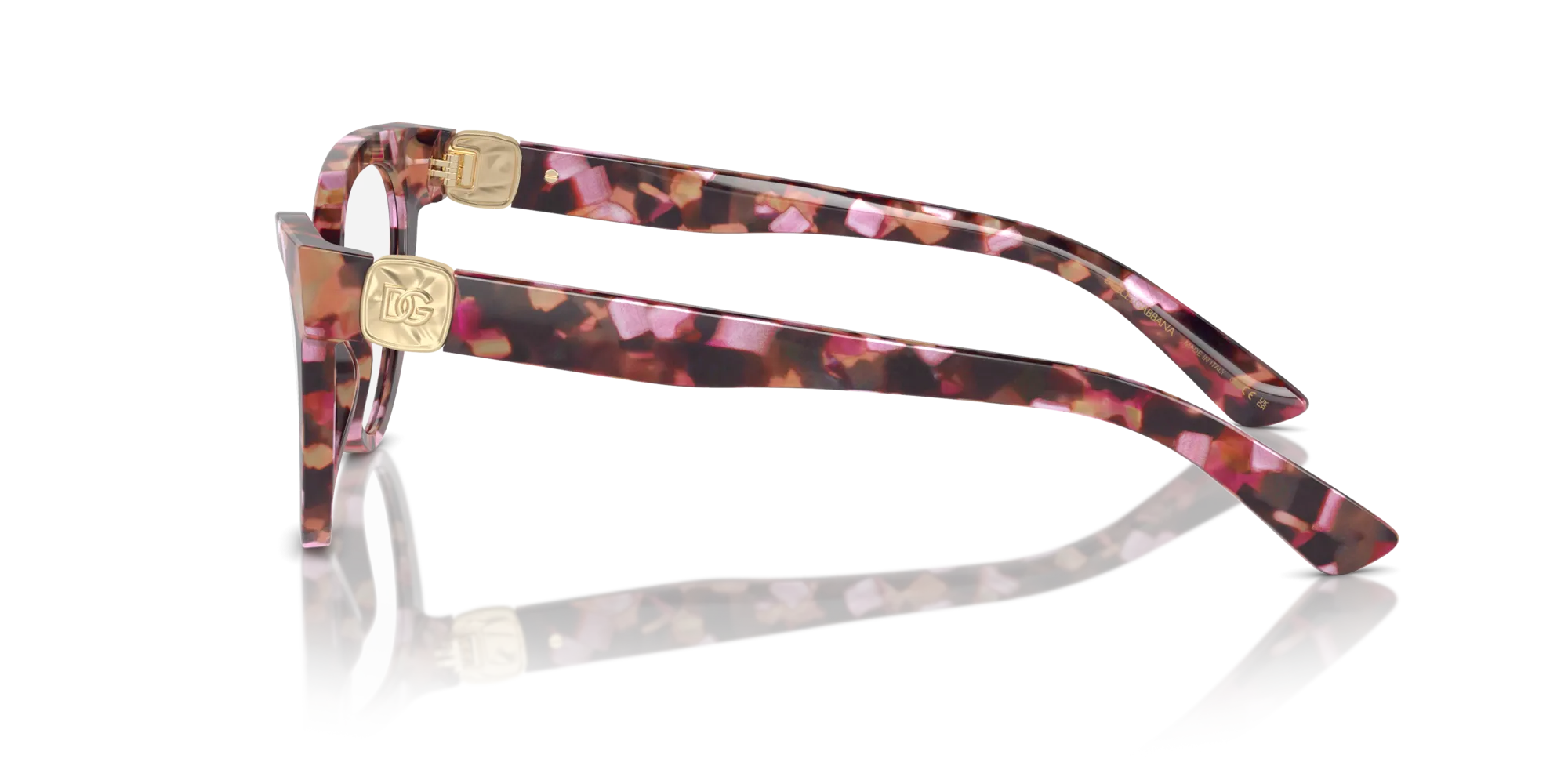 Dolce & Gabbana DG3394 3440 Montature da vista Acetato Rosa Trasparente Cat Eye Normale - immagine 4