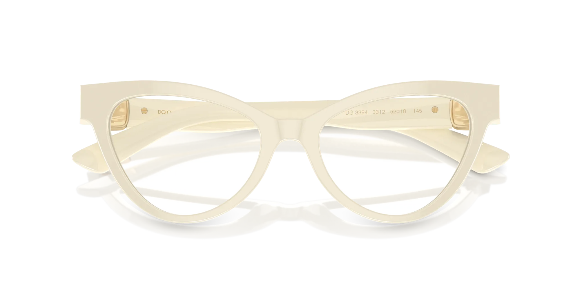Dolce & Gabbana DG3394 3312 Montature da vista Acetato Marrone Trasparente Cat Eye Normale - immagine 2