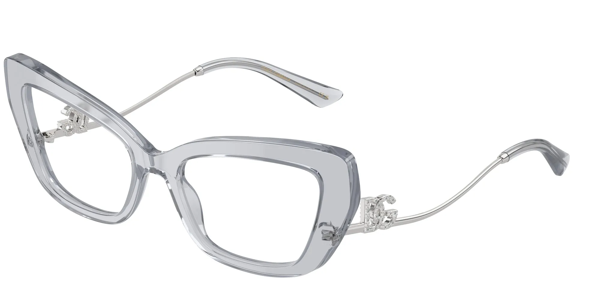 Dolce & Gabbana DG3391B 3291 Montature da vista Acetato Grigio Trasparente Cat Eye Normale - immagine 1
