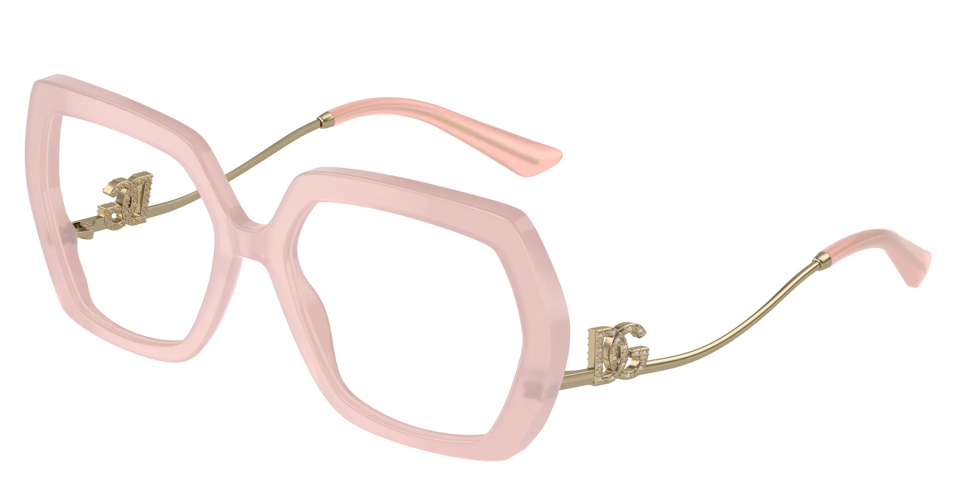 Dolce & Gabbana DG3390B 3436 Montature da vista Acetato Rosa Trasparente Geometrica Normale - immagine 1