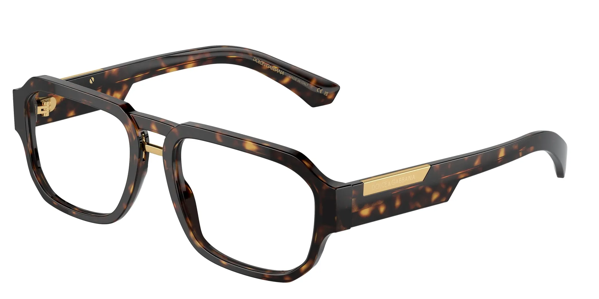 Dolce & Gabbana DG3389 502 Montature da vista Acetato Tartaruga Trasparente Pilot Normale - immagine 1