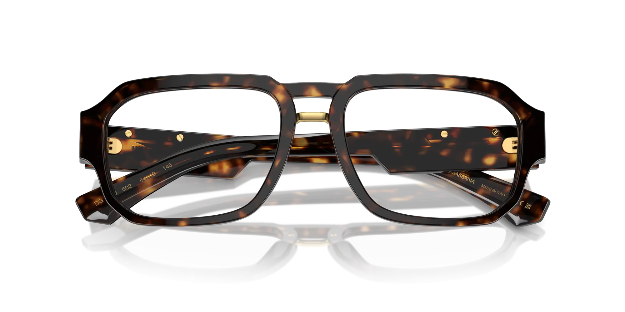 Dolce & Gabbana DG3389 502 Montature da vista Acetato Tartaruga Trasparente Pilot Normale - immagine 2