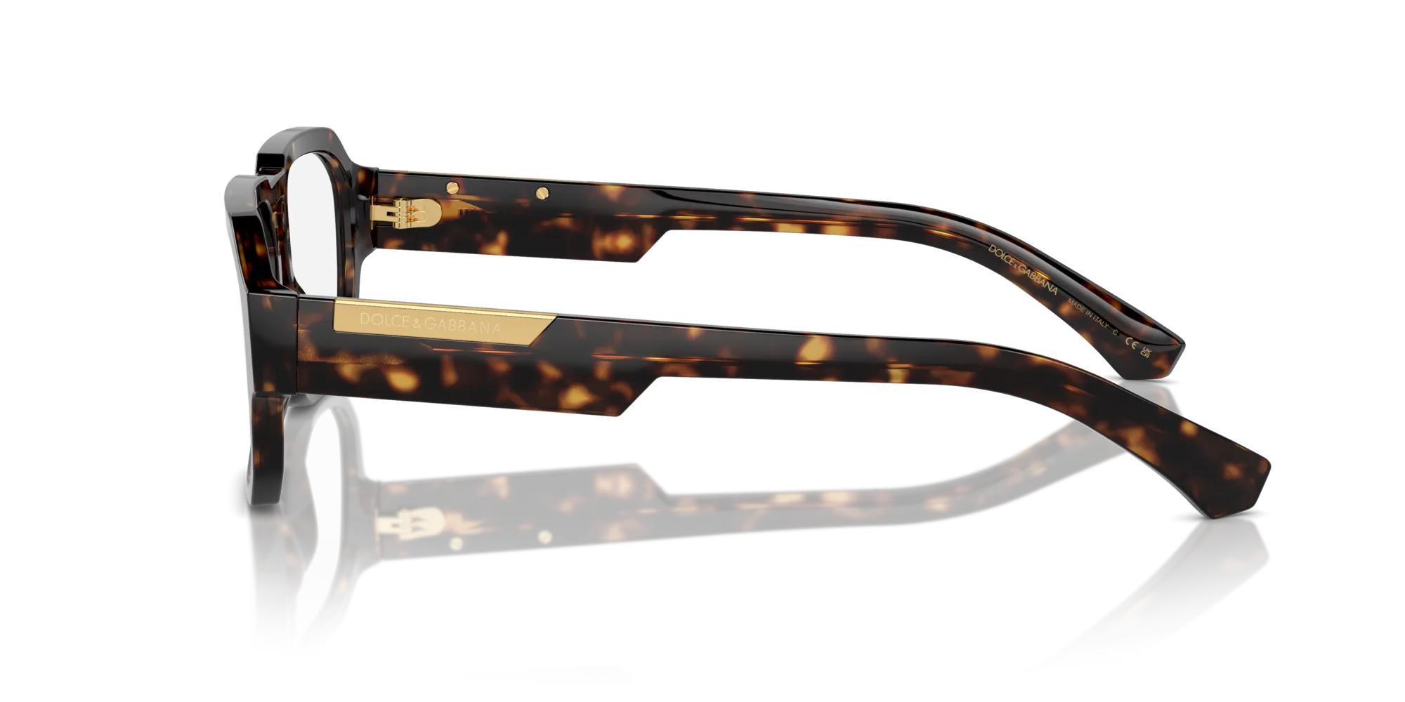 Dolce & Gabbana DG3389 502 Montature da vista Acetato Tartaruga Trasparente Pilot Normale - immagine 4