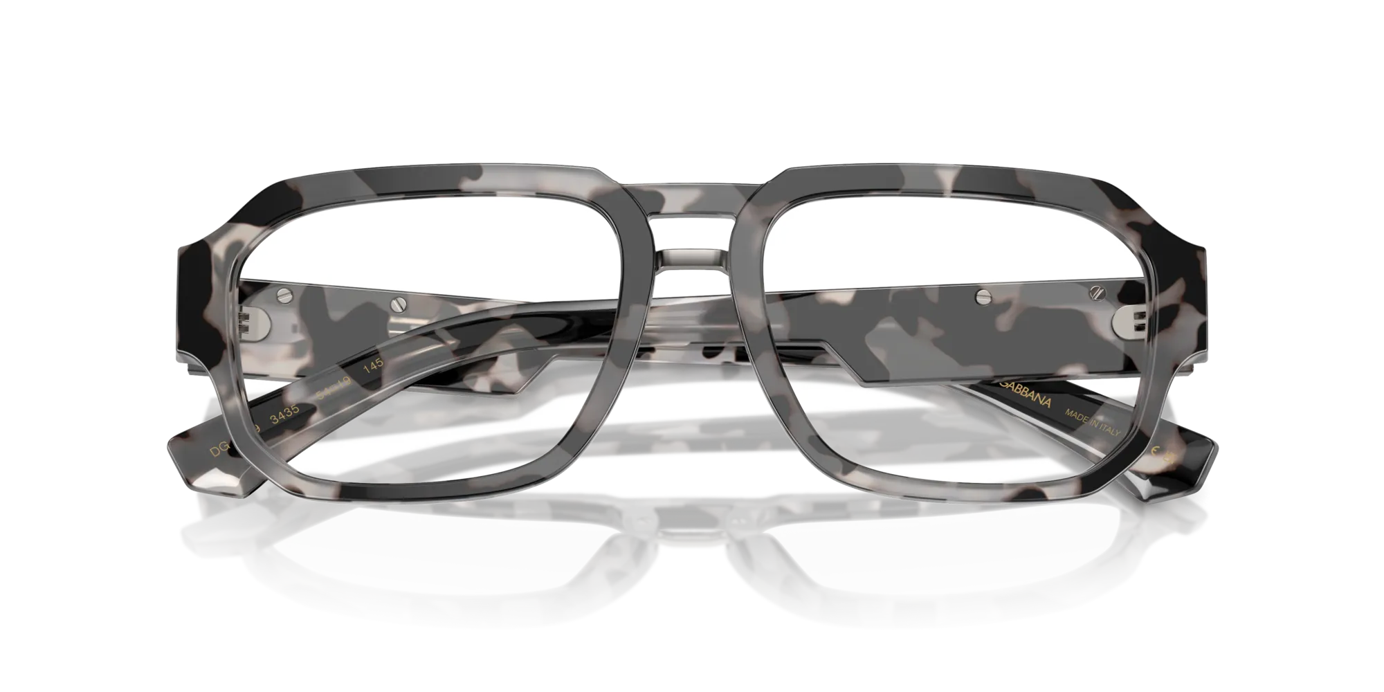 Dolce & Gabbana DG3389 3435 Montature da vista Acetato Tartaruga Trasparente Pilot Normale - immagine 2