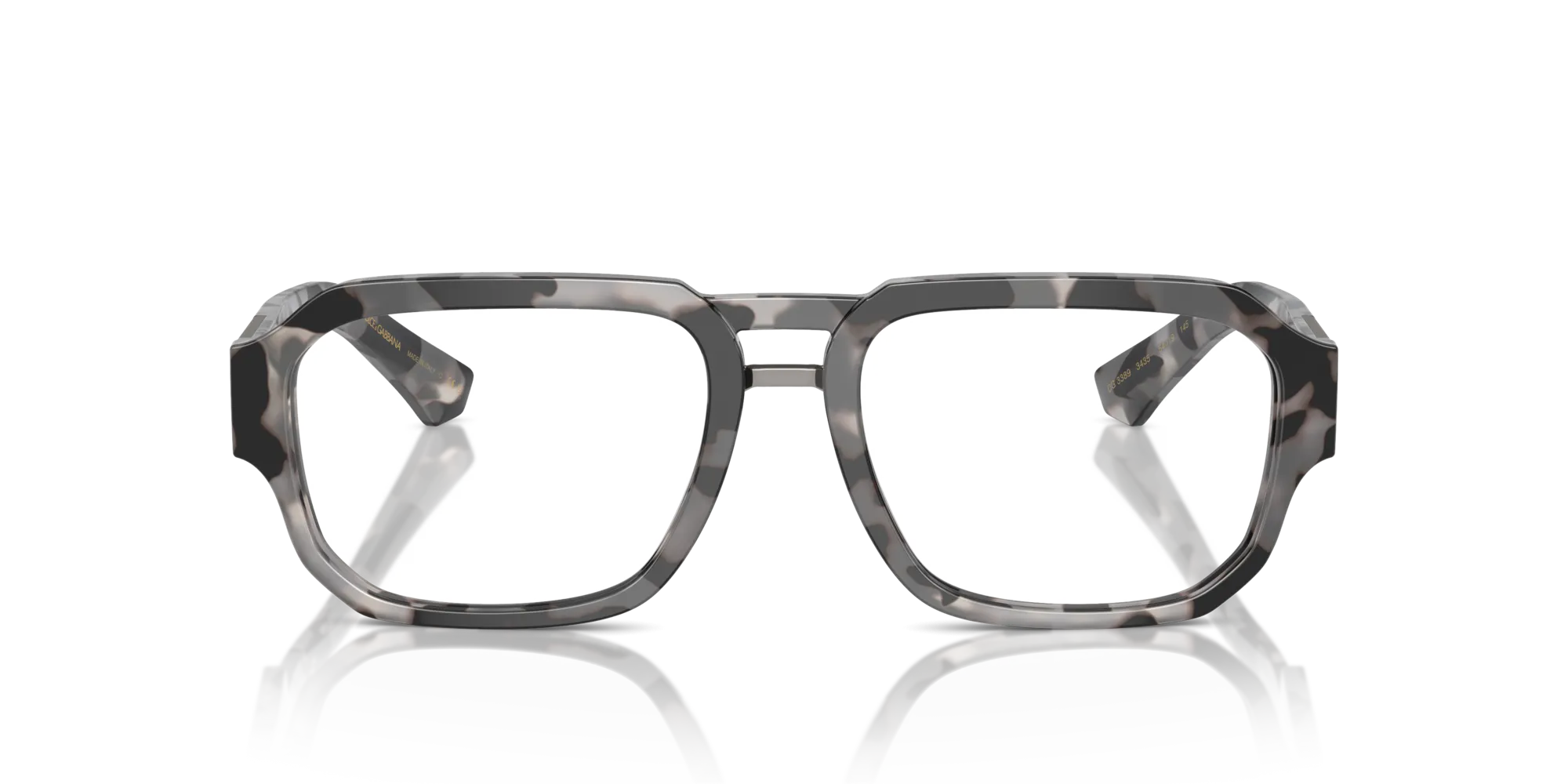 Dolce & Gabbana DG3389 3435 Montature da vista Acetato Tartaruga Trasparente Pilot Normale - immagine 3