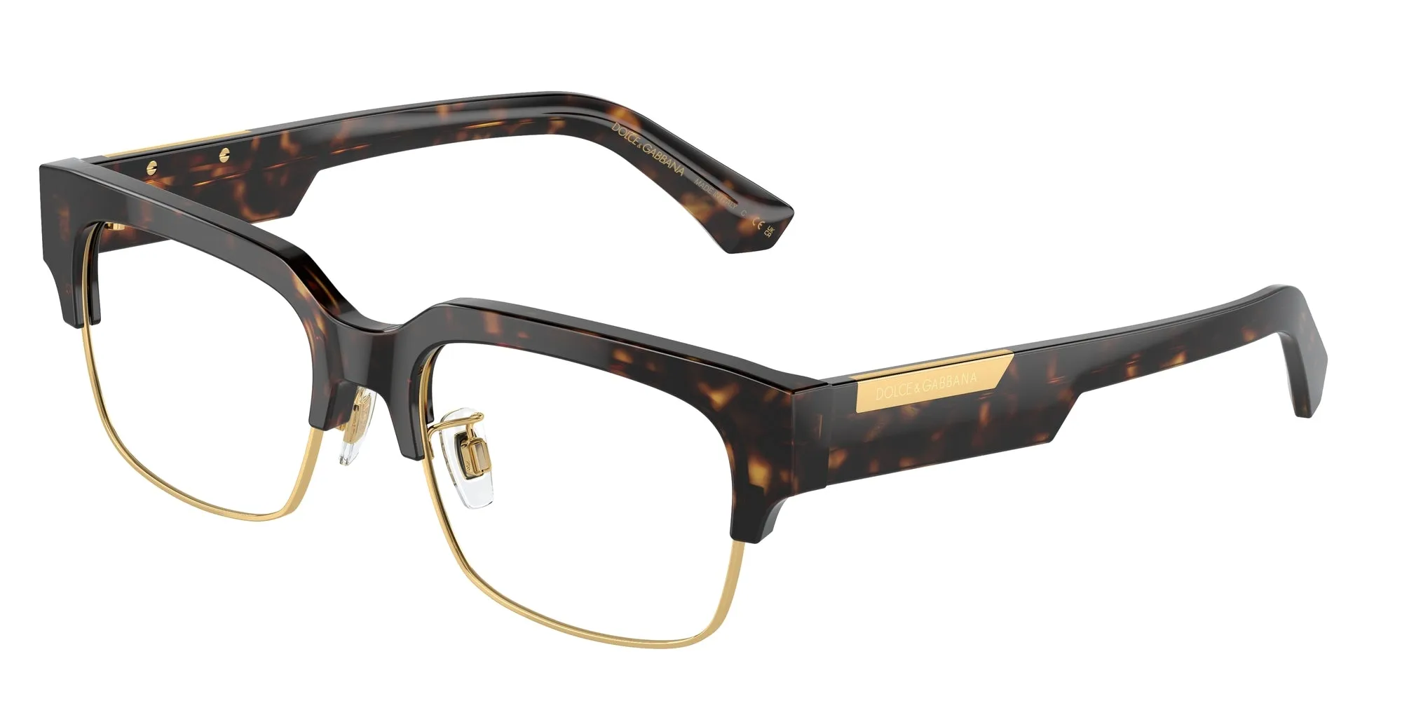 Dolce & Gabbana DG3388 502 Montature da vista Acetato Tartaruga Trasparente Squadrata Normale - immagine 1
