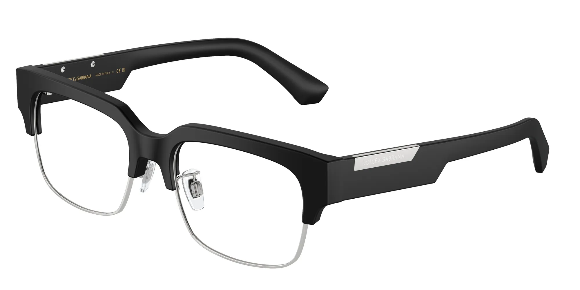 Dolce & Gabbana DG3388 2525 Montature da vista Acetato Nero Trasparente Squadrata Normale - immagine 1