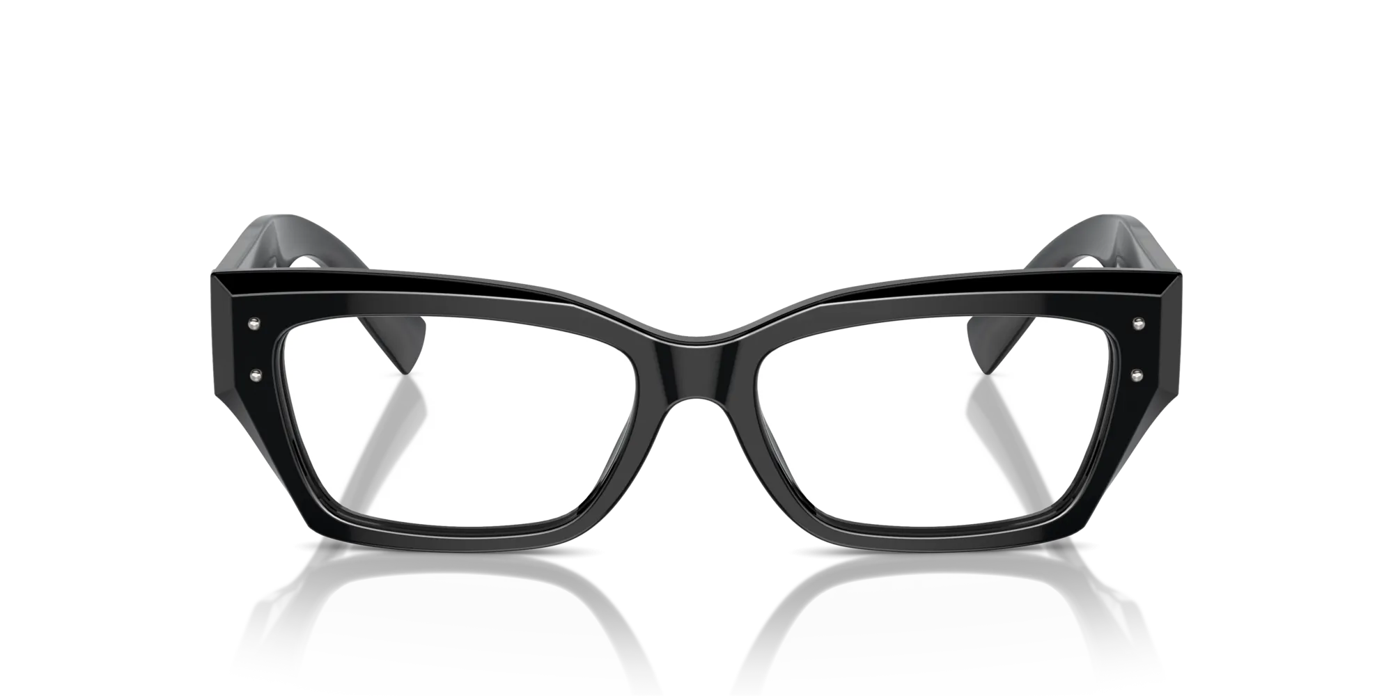 Dolce & Gabbana DG3387 501 Montature da vista Acetato Nero Trasparente Squadrata Normale - immagine 3